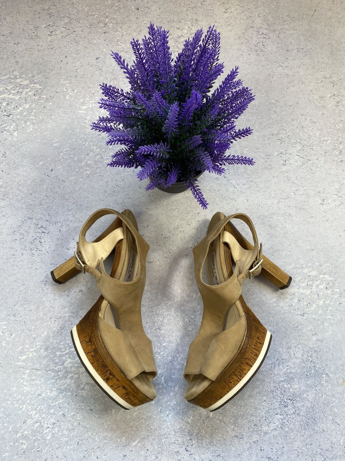 Jimmy Choo Jimmy Choo Women’s Heels Leather Suede Shoes Size 39 Size US 9 / IT 39 - 3 Thumbnail