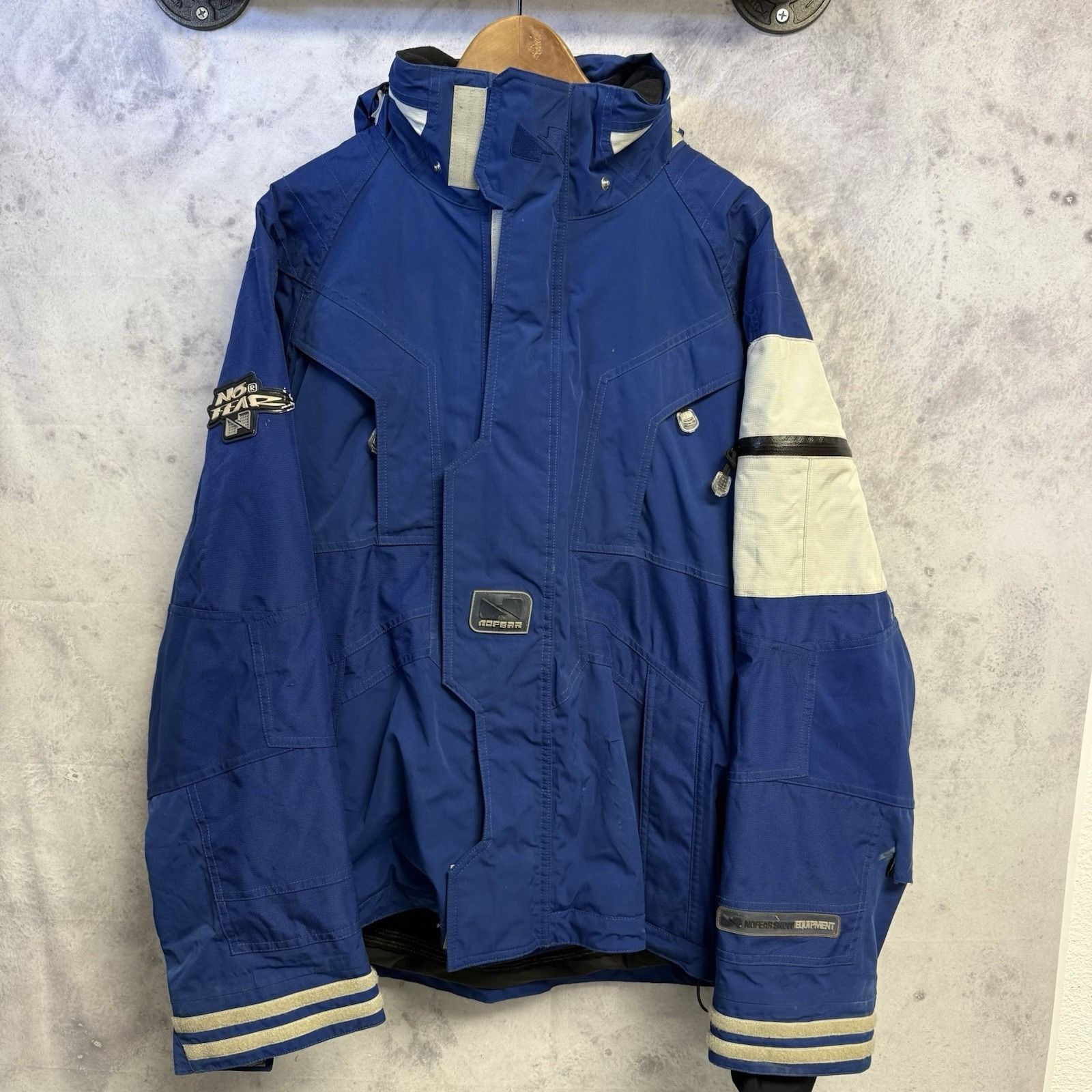 No Fear Vintage No Fear Squad Snow Jacket Mens XL Blue Full Zip Hood Size US XL / EU 56 / 4 - 1 Thumbnail