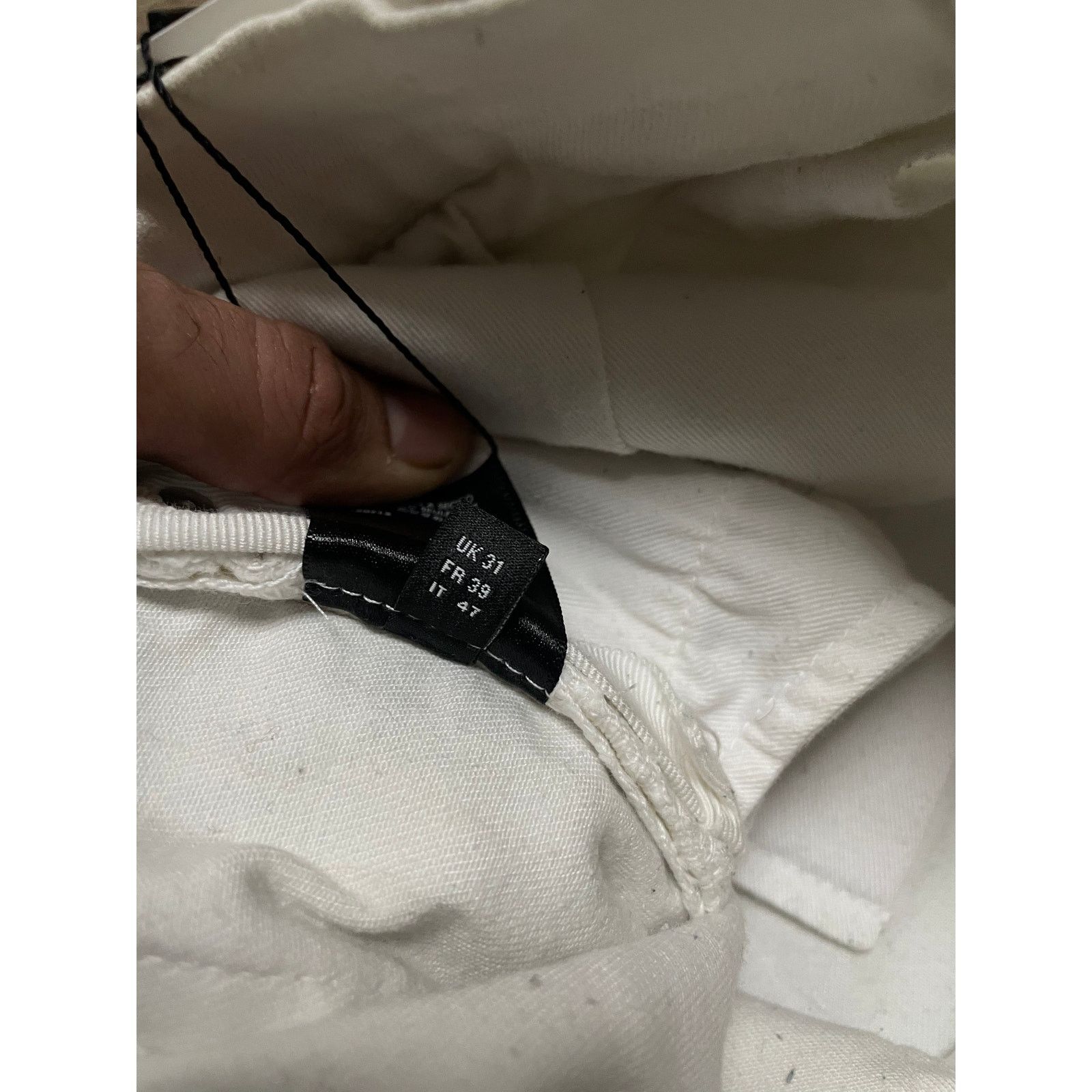 Amiri Amiri Jeans White Black Stripe Used 31 Size US 31 - 7 Thumbnail