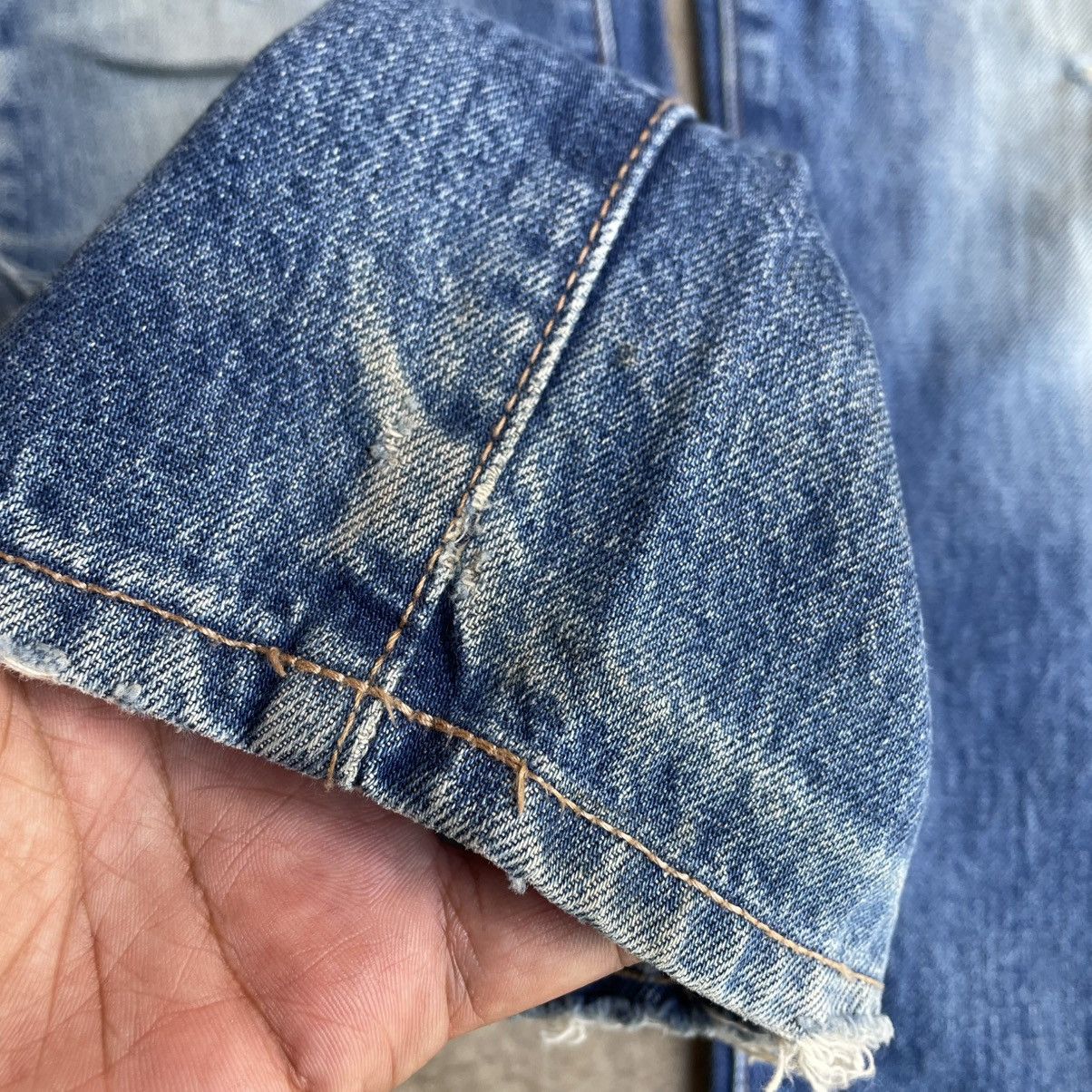 Japanese Brand 🔥🇯🇵Japanese Brand Stoned Washed Ripped Distress Denim Jeans Size US 32 / EU 48 - 8 Thumbnail