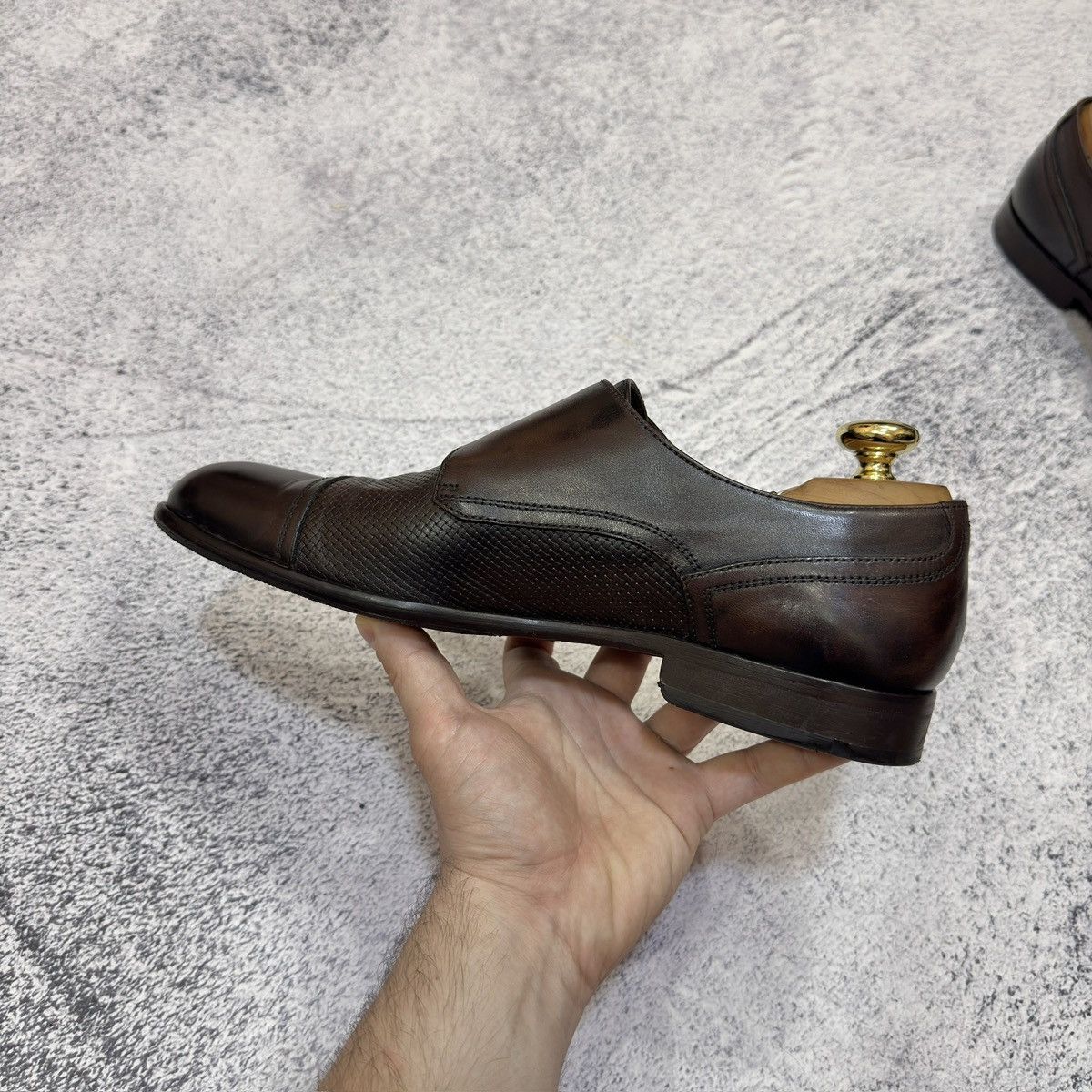 Hugo Boss Hugo Boss Dark Brown Welted Double Monk Shoes US9 UK8 EU42 Size US 9 / EU 42 - 5 Thumbnail