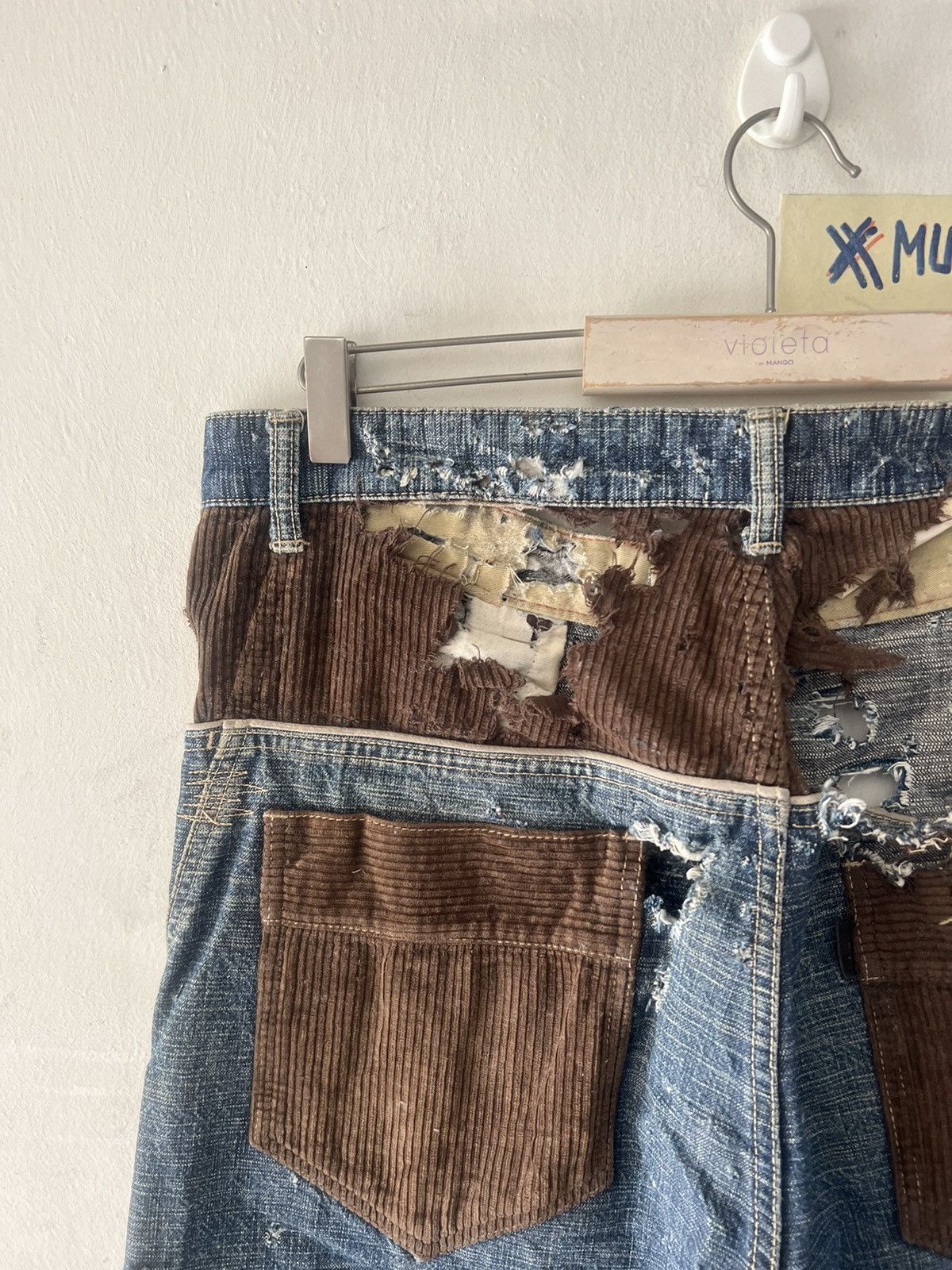 4GSELLER × Japanese Brand SUPER THRASHED🔥SCANNER JAPAN RIPPED DENIM Size US 34 / EU 50 - 13 Thumbnail