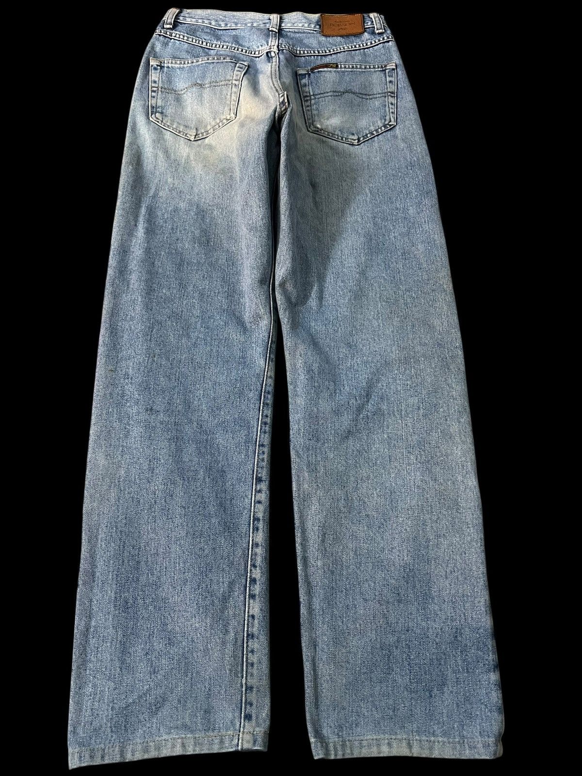 Japanese Brand 💥90’s Vintage Bobson Pro Distress Light Wash Jean Size US 28 / EU 44 - 2 Thumbnail