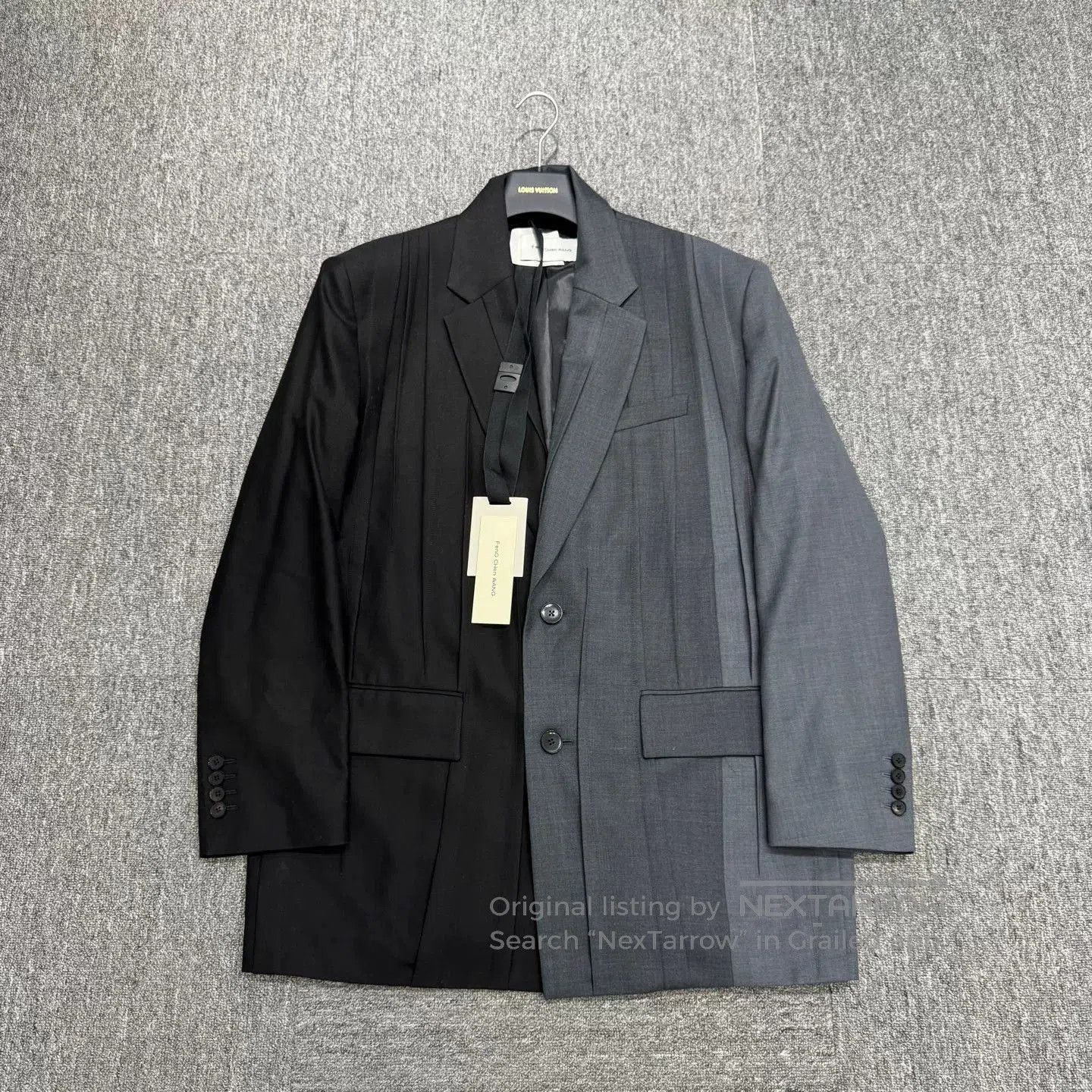 Feng Chen Wang Feng Chen Wang Pleated Spliced Blazer. Size US M / EU 48-50 / 2 - 1 Thumbnail
