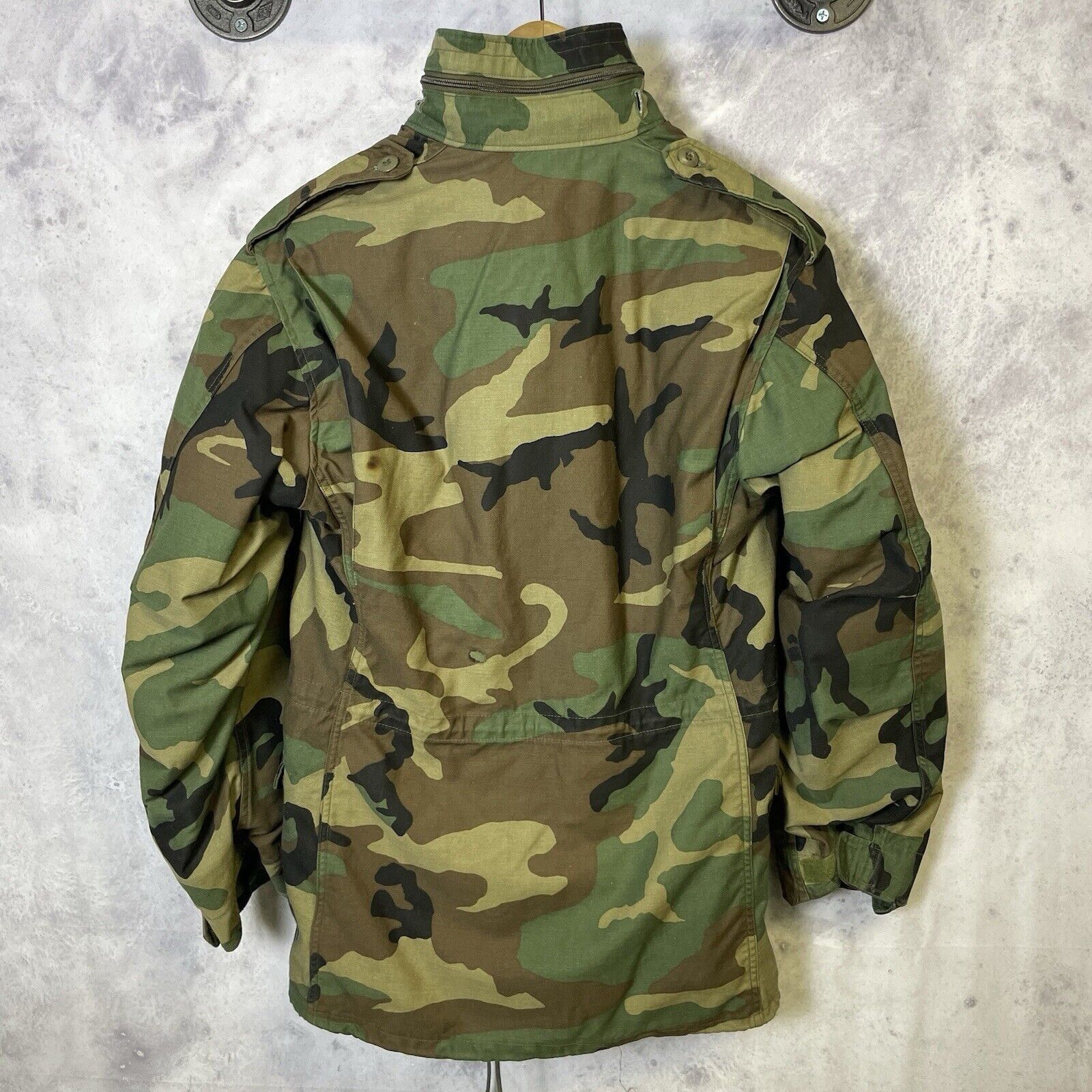 Vintage Vintage Military Camo Field Coat Jacket Mens Small Long Cold Size US S / EU 44-46 / 1 - 2 Thumbnail