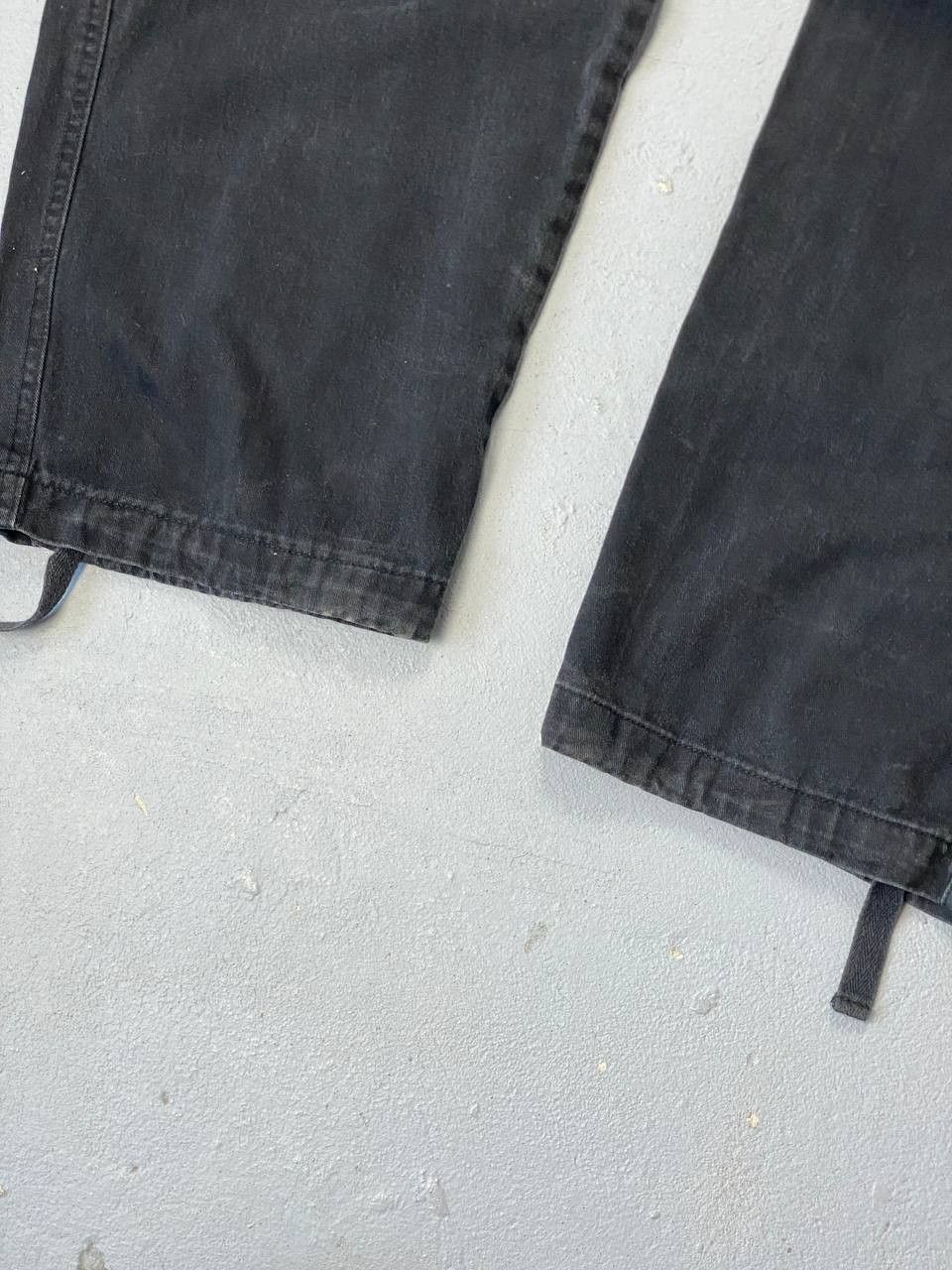 Jean × Vintage Crazy Vintage 90s Carhartt Style Baggy Black Cargo Pants Size US 36 / EU 52 - 5 Thumbnail
