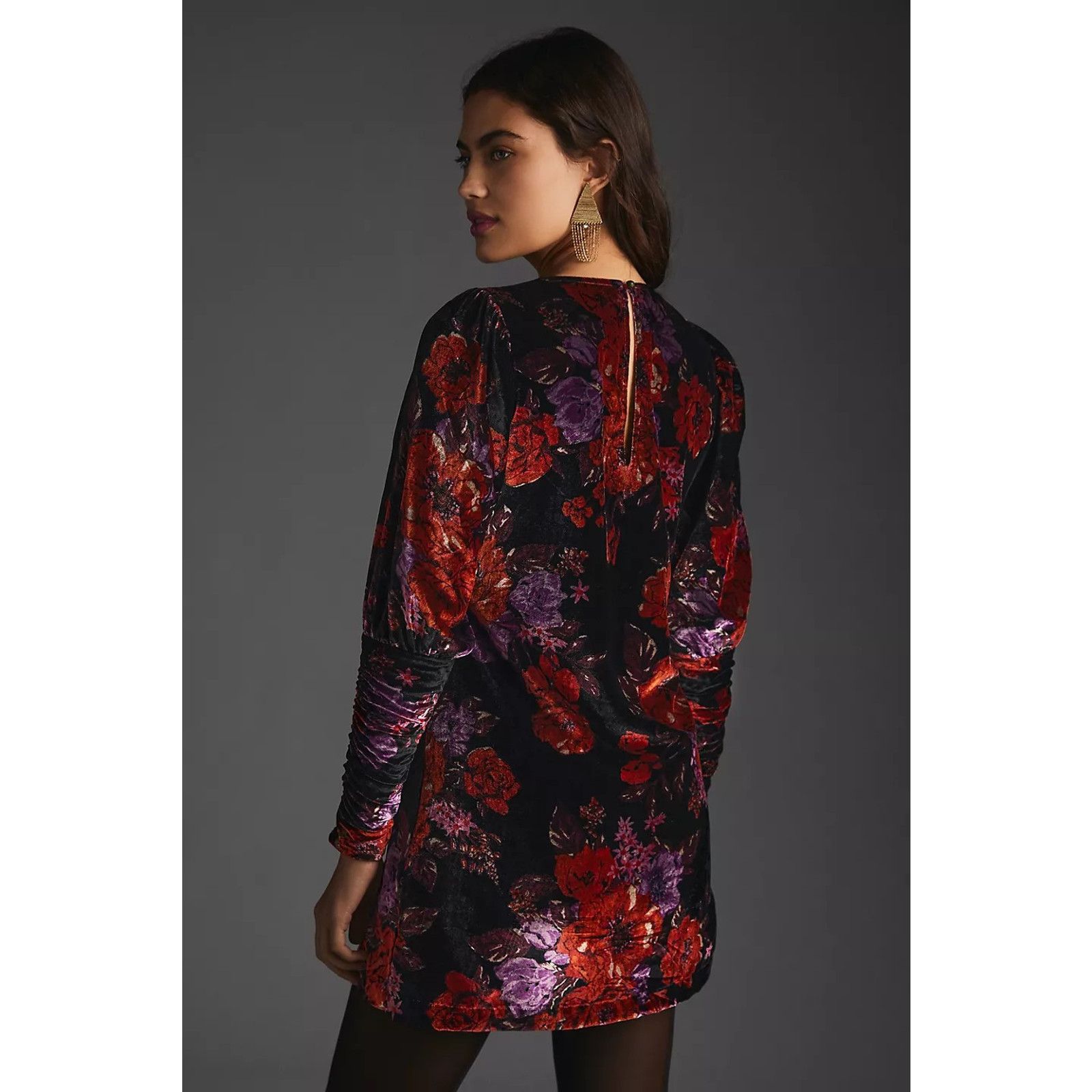 Anthropologie New Anthropologie Maeve Cowl-Neck Velvet Dress $180 X-SMALL Size XS / US 0-2 / IT 36-38 - 4 Thumbnail