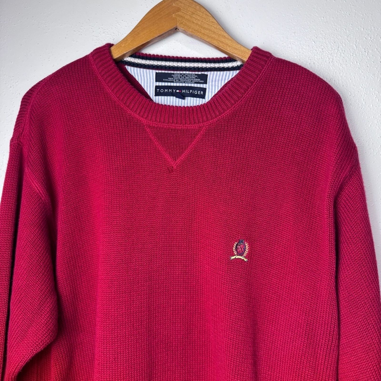 Tommy Hilfiger Tommy Hilfiger Red Cotton Pullover Sweater Men’s Size XL Size US XL / EU 56 / 4 - 8 Thumbnail