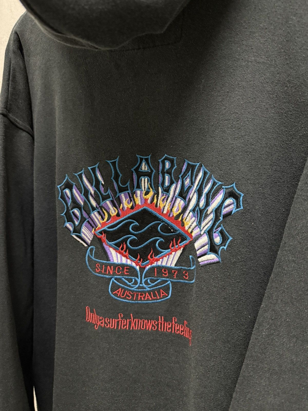 Vintage Vintage 90s Billabong Embroidery Flame Surfwear Baggy Hoodie Size US XL / EU 56 / 4 - 8 Thumbnail