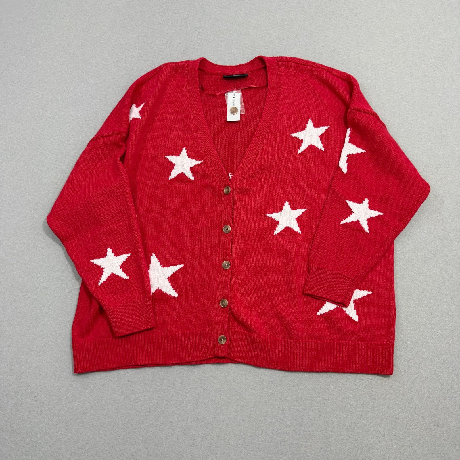 Vintage Lane Bryant Button Front Star Cardigan Sweater 26/28 NEW Size 4XL / US 24-26 - 1 Thumbnail