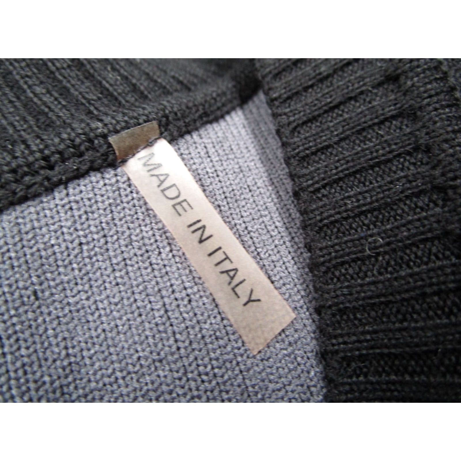 Vintage Tesla Sweater Mens Medium Black Knit Wool Blend Pullover Made in Italy Size US M / EU 48-50 / 2 - 4 Thumbnail
