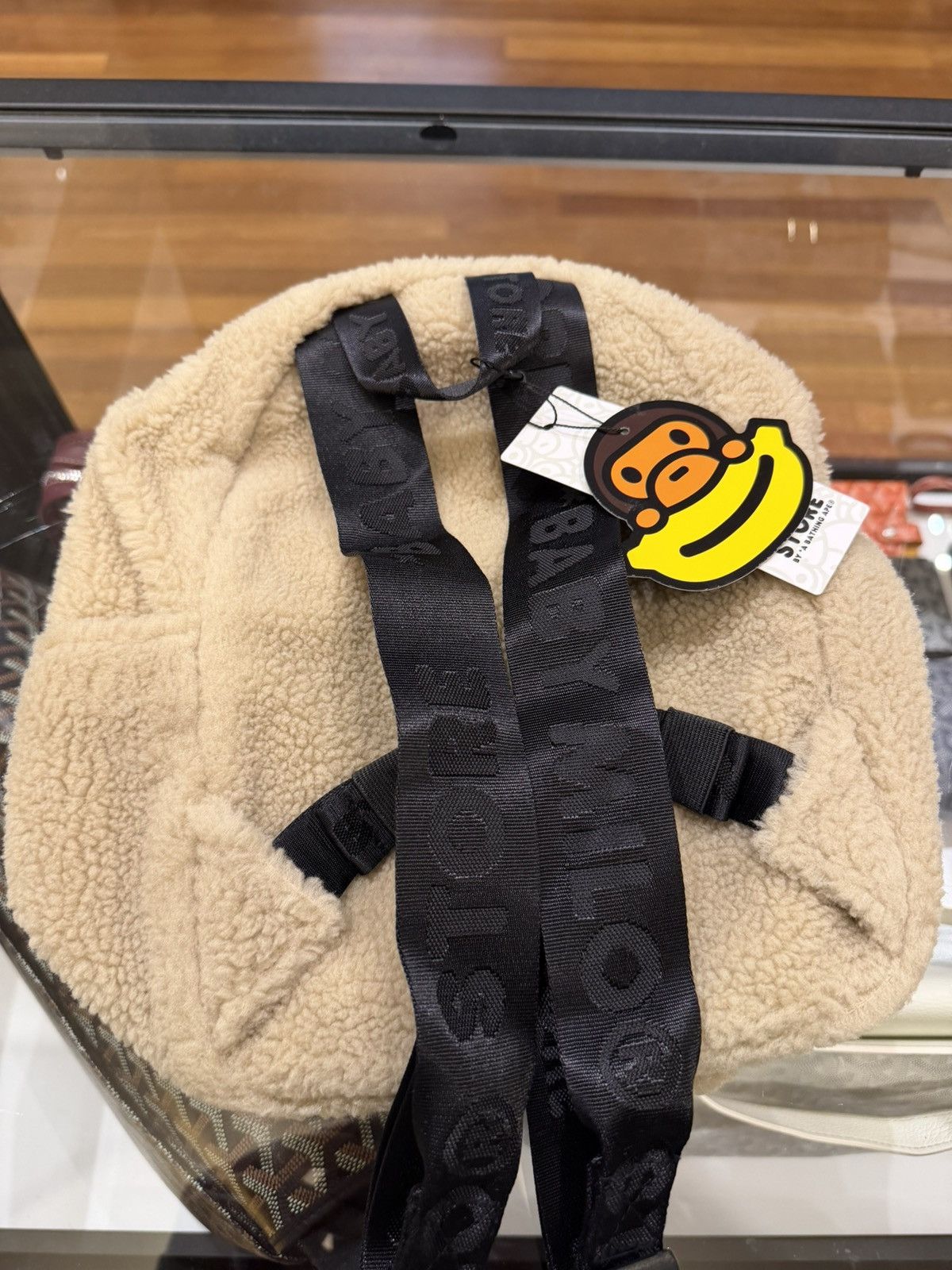 Bape Bape Baby Milo Mini Backpack - Tan Sherling Size ONE SIZE - 3 Thumbnail