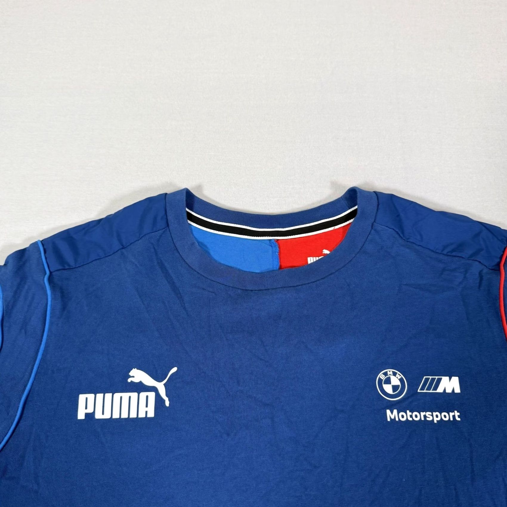 Puma PUMA Shirt Mens Large Blue BMW Motorsport Racing Colorblock T-Shirt Size US L / EU 52-54 / 3 - 2 Thumbnail