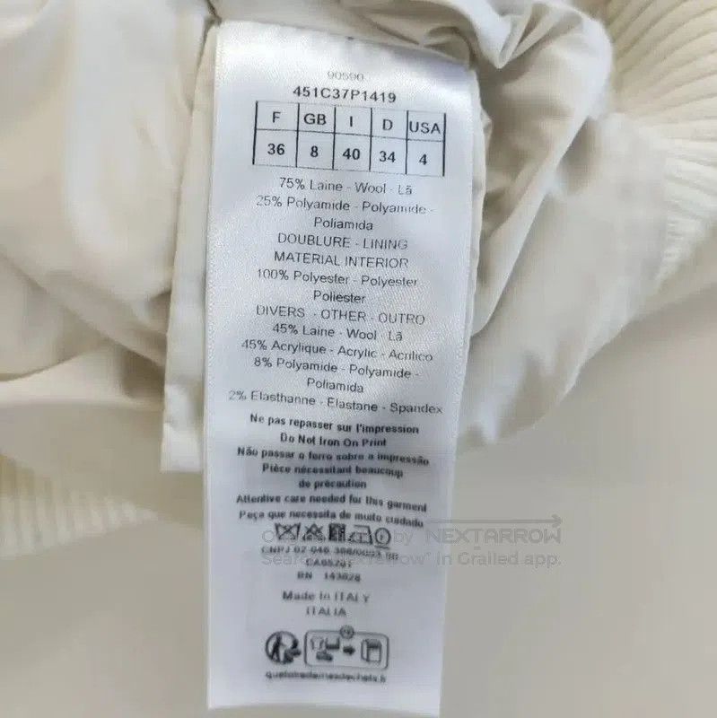 Dior Dior Women's Wool Jacket in Off-White . Size M / US 6-8 / IT 42-44 - 4 Thumbnail
