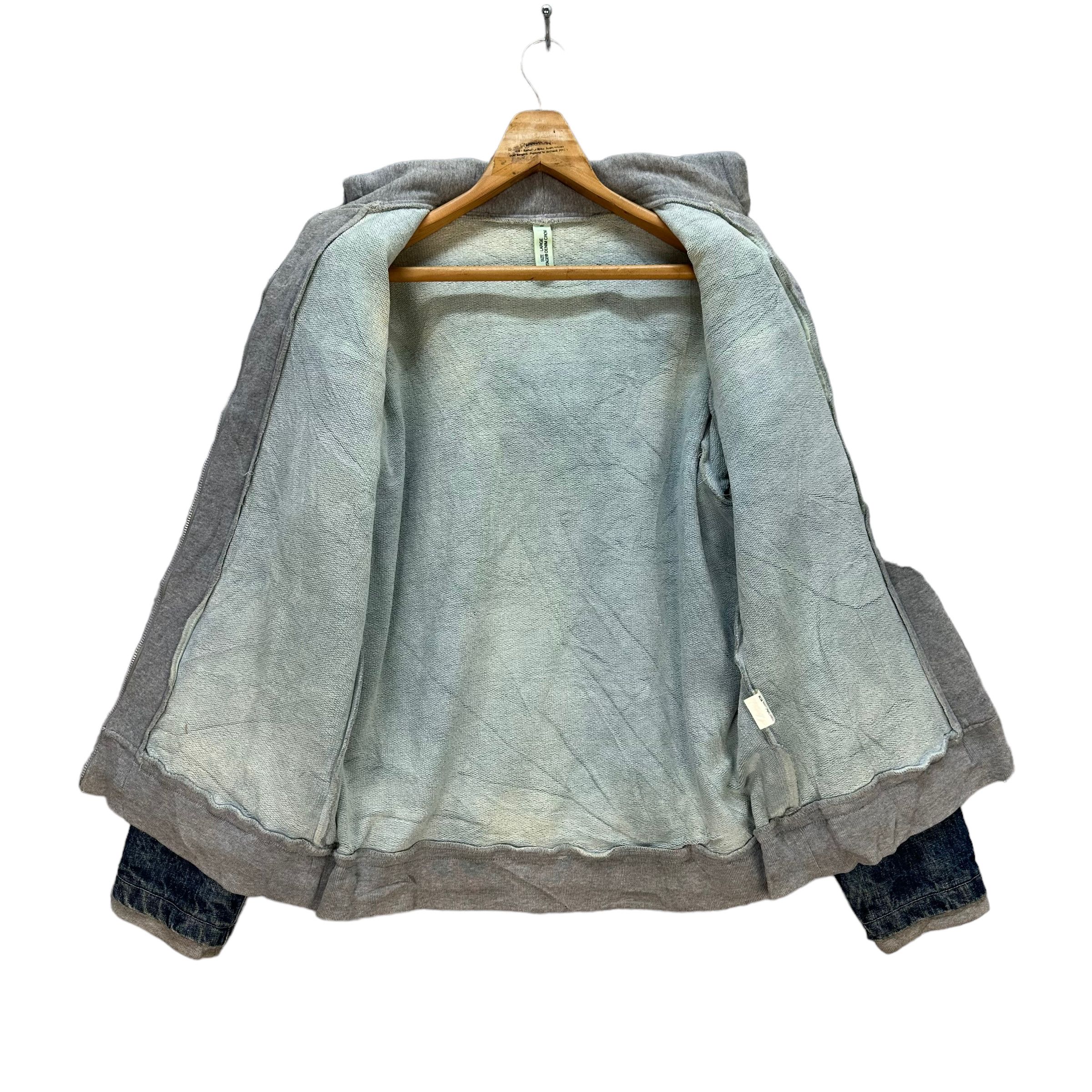 Japanese Brand MONTAGE DENIM CROWD DISTRESSED DOUBLE LAYER JACKET #8391-007 Size US L / EU 52-54 / 3 - 8 Thumbnail