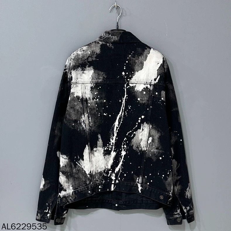 Balenciaga Balenciaga Ink-splashing denim jacket 2501-Nextarrow Size US M / EU 48-50 / 2 - 2 Thumbnail