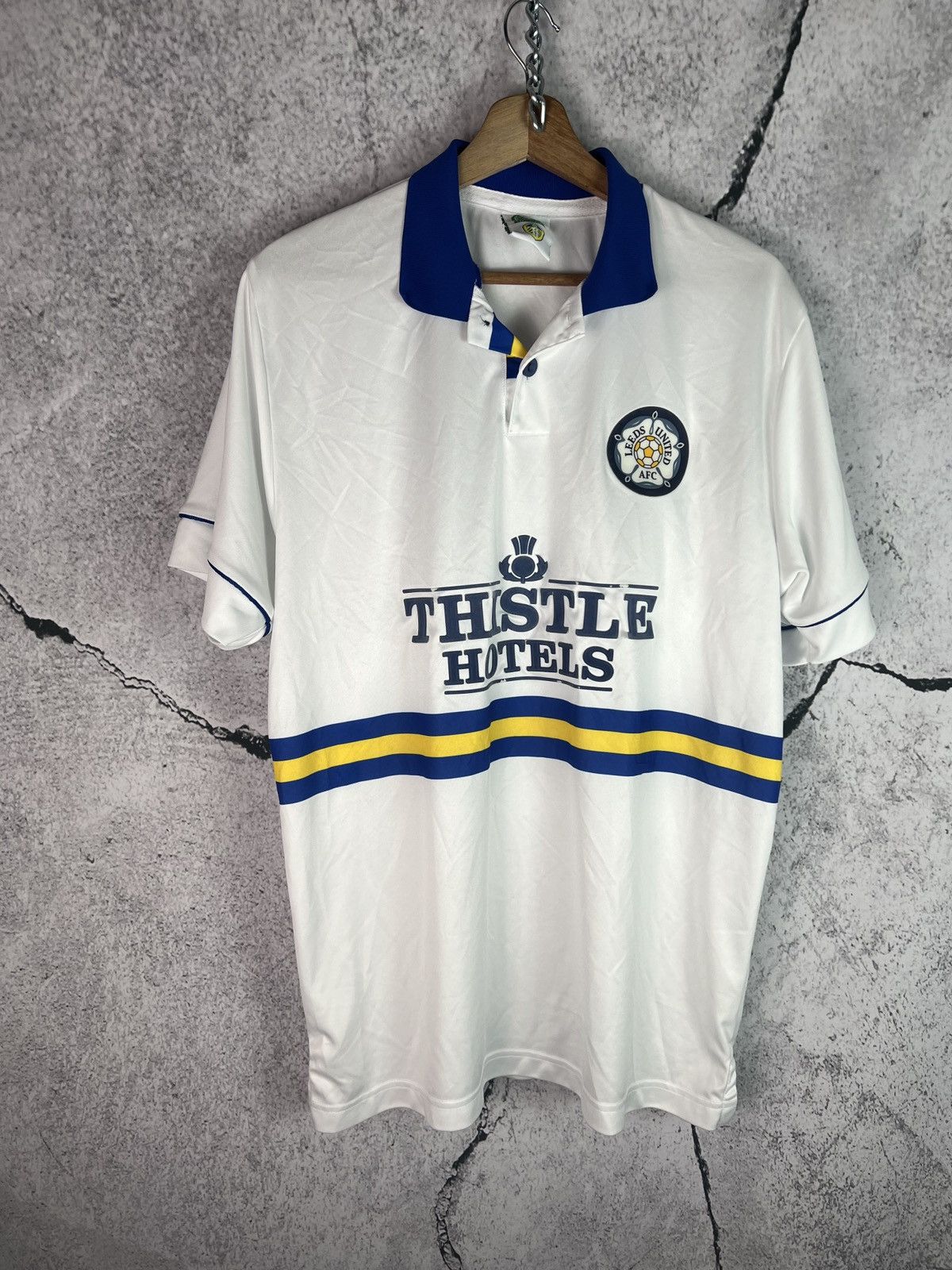 Vintage Score Draw Leeds United Admiral Retro Shirt Jersey Size US L / EU 52-54 / 3 - 1 Thumbnail