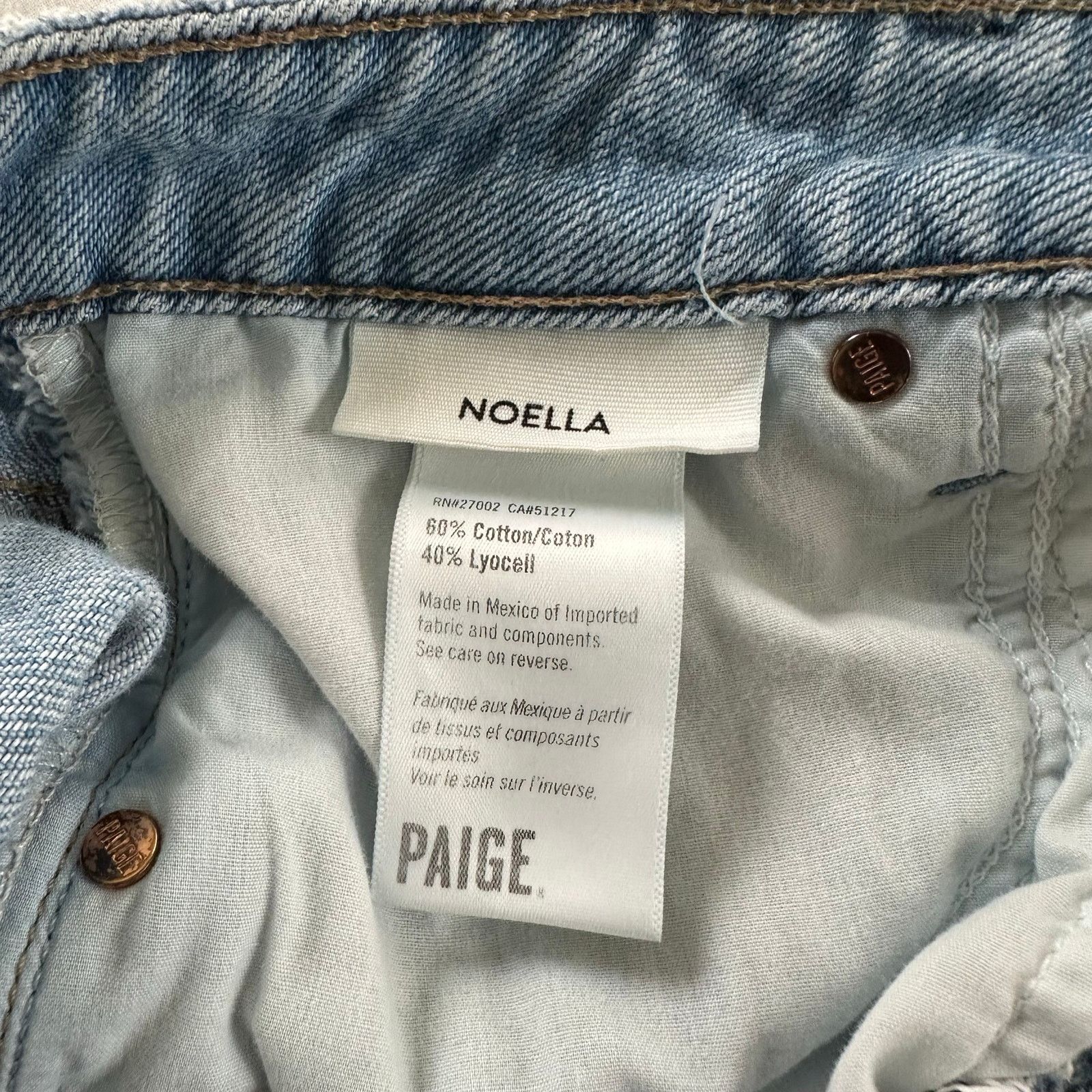 Paige Paige Denim Noella Straight Relaxed Medium Light Wash 27x29 Size 27" / US 4 / IT 40 - 8 Thumbnail