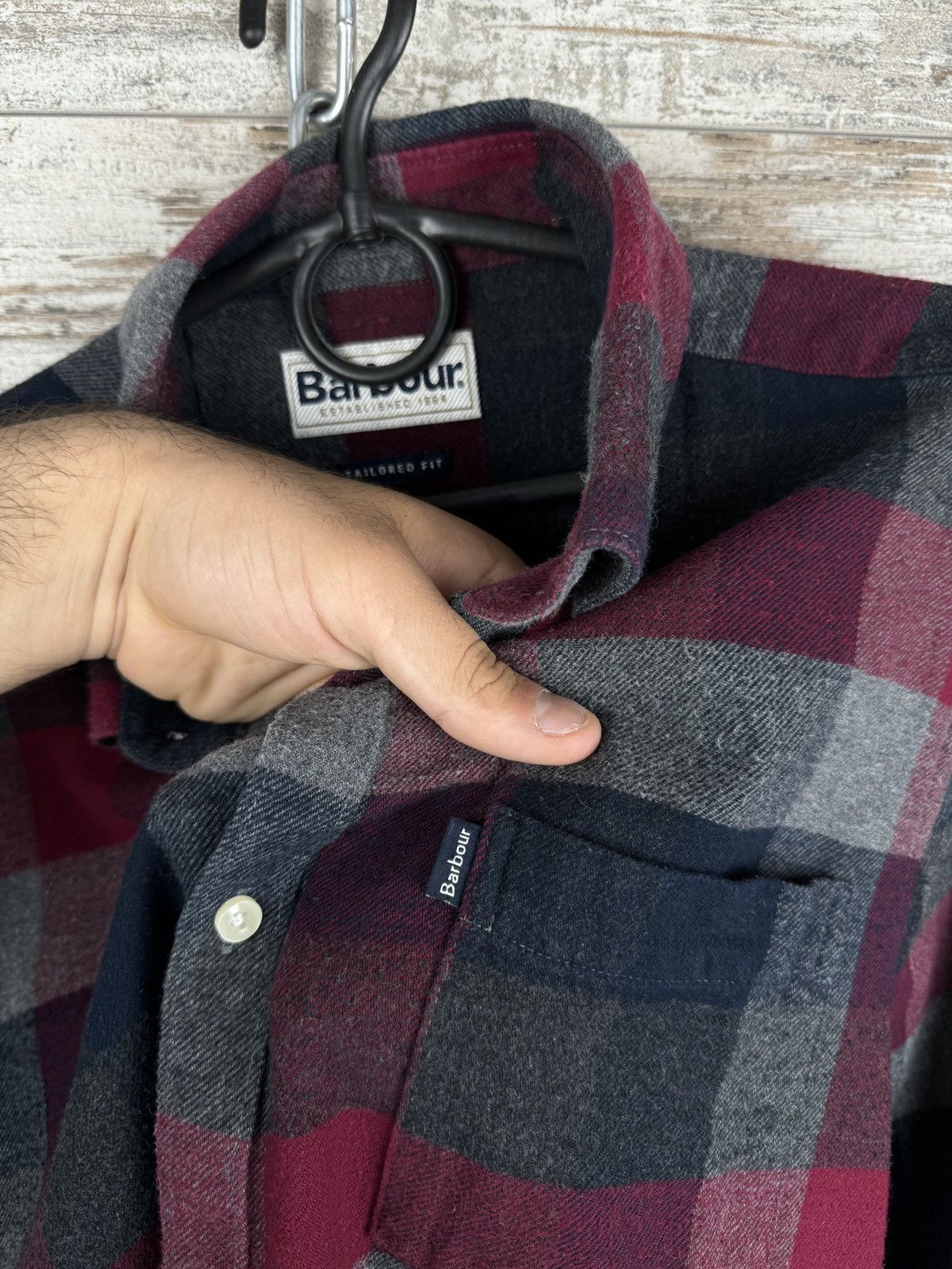Barbour × Vintage Mens BARBOUR STAPLETON ANGUS shirts button up tweed size M Size US M / EU 48-50 / 2 - 8 Thumbnail