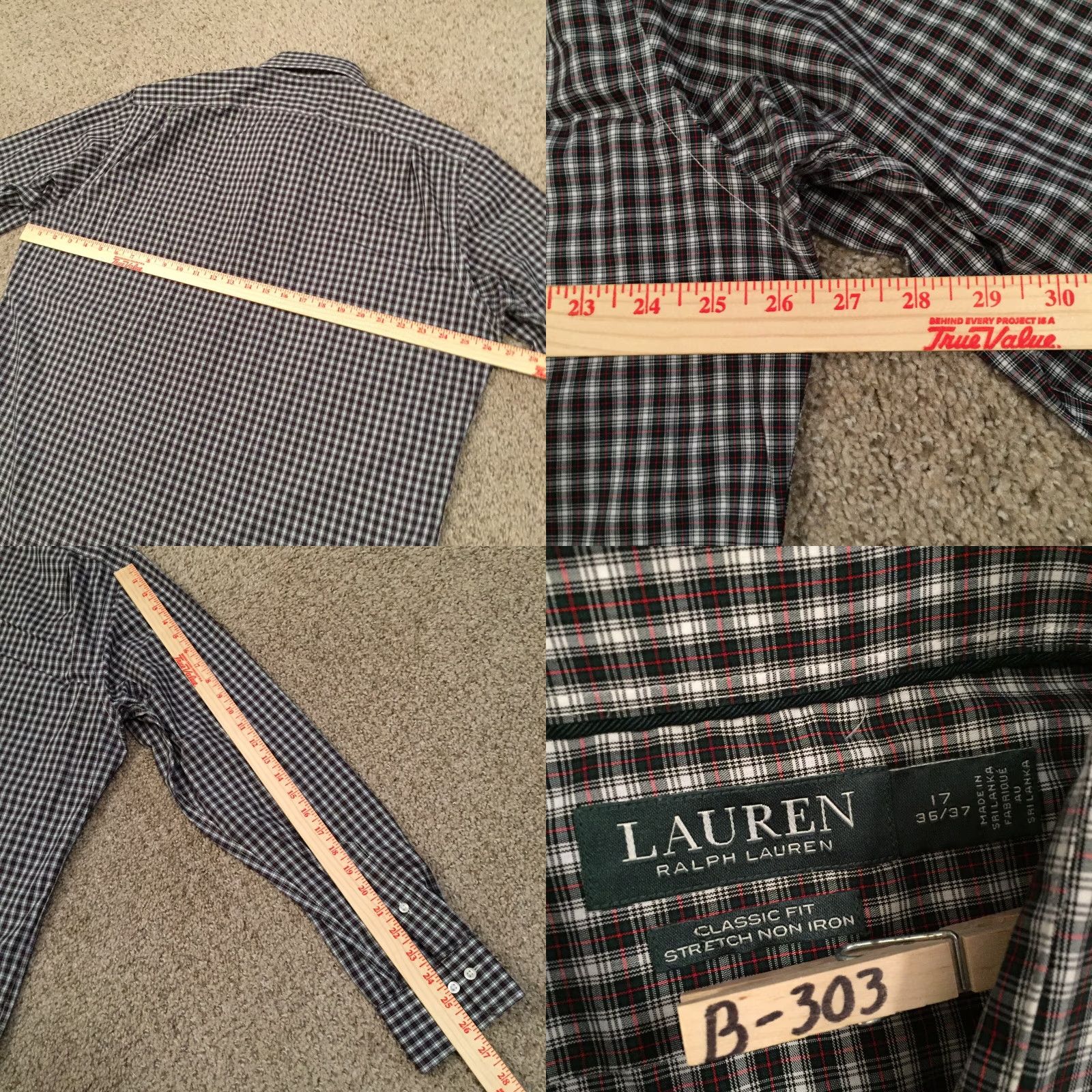 Ralph Lauren Lauren Ralph Lauren Shirt Mens 17 Green Red Plaid Long Sleeve Button Up Size US XL / EU 56 / 4 - 8 Thumbnail