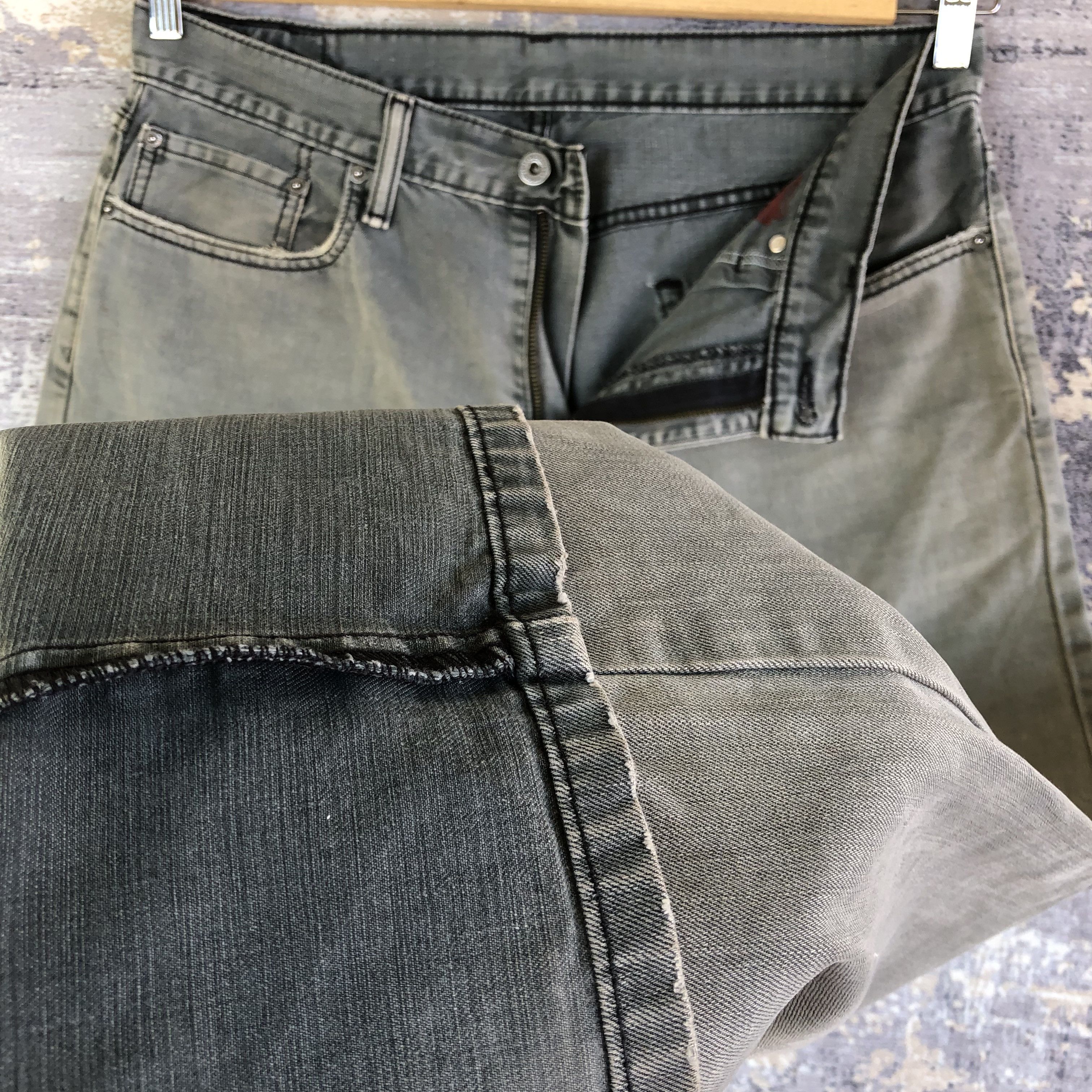 Levi's Vintage Levis Super Black Ash Gray Jeans Levi's 514 Denim Size US 34 / EU 50 - 8 Thumbnail