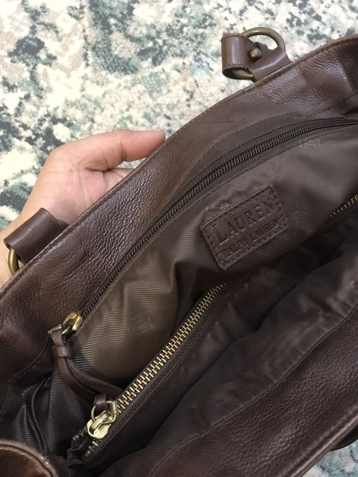 RRL Ralph Lauren PRL Polo Ralph Lauren Genuine Leather Hand Bag Size ONE SIZE - 10 Thumbnail
