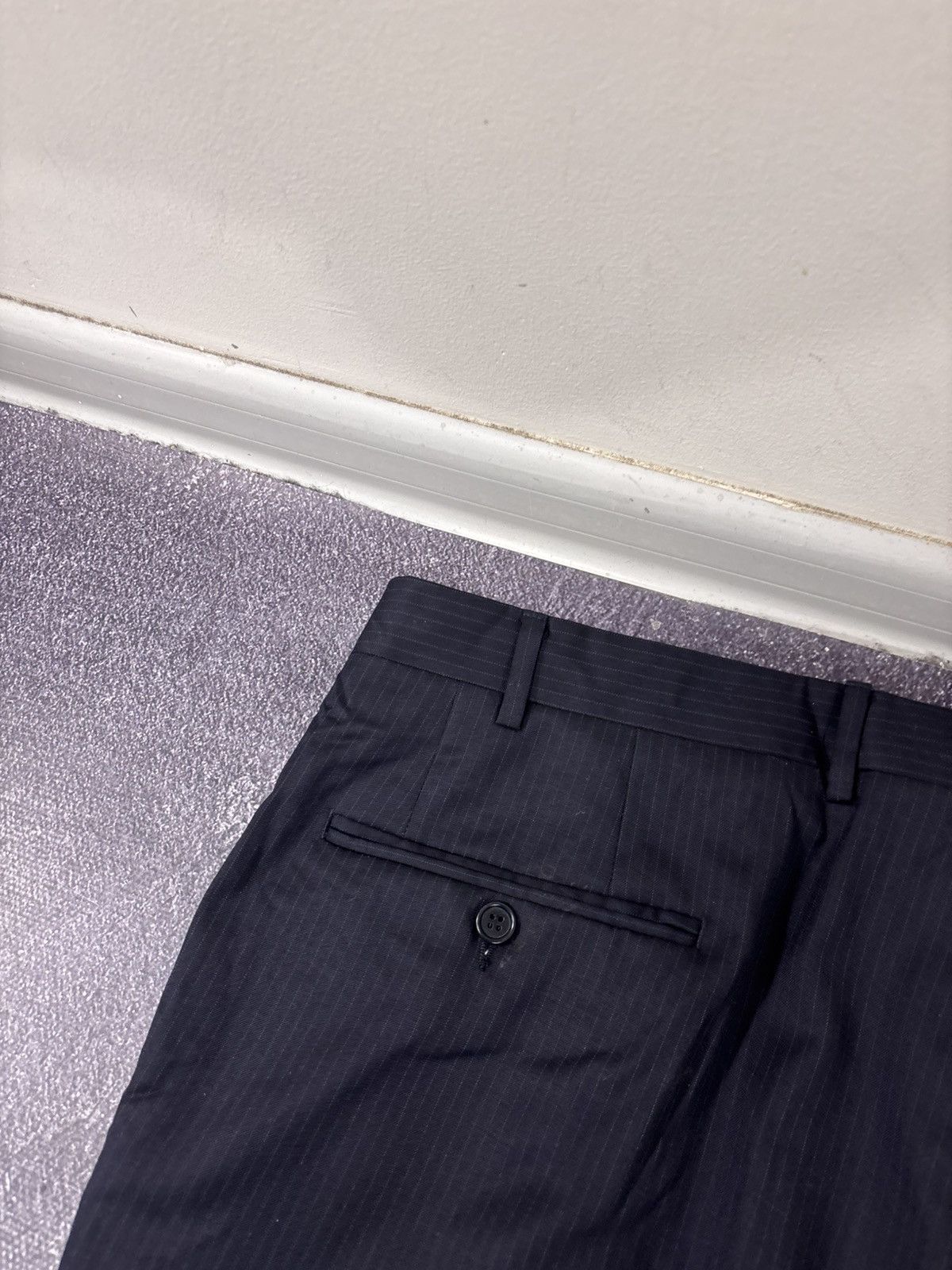 Canali Canali Men’s Navy Blue Pleated Wool Dress Pants Trousers Size US 38 / EU 54 - 16 Thumbnail