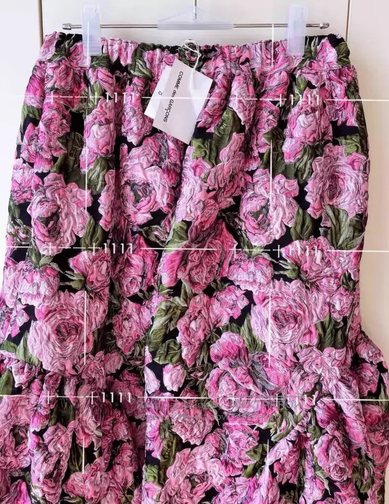 Comme des Garcons Comme Des Garcons size S Pink Flower Patchwork Casual Pant Size 23" - 9 Thumbnail