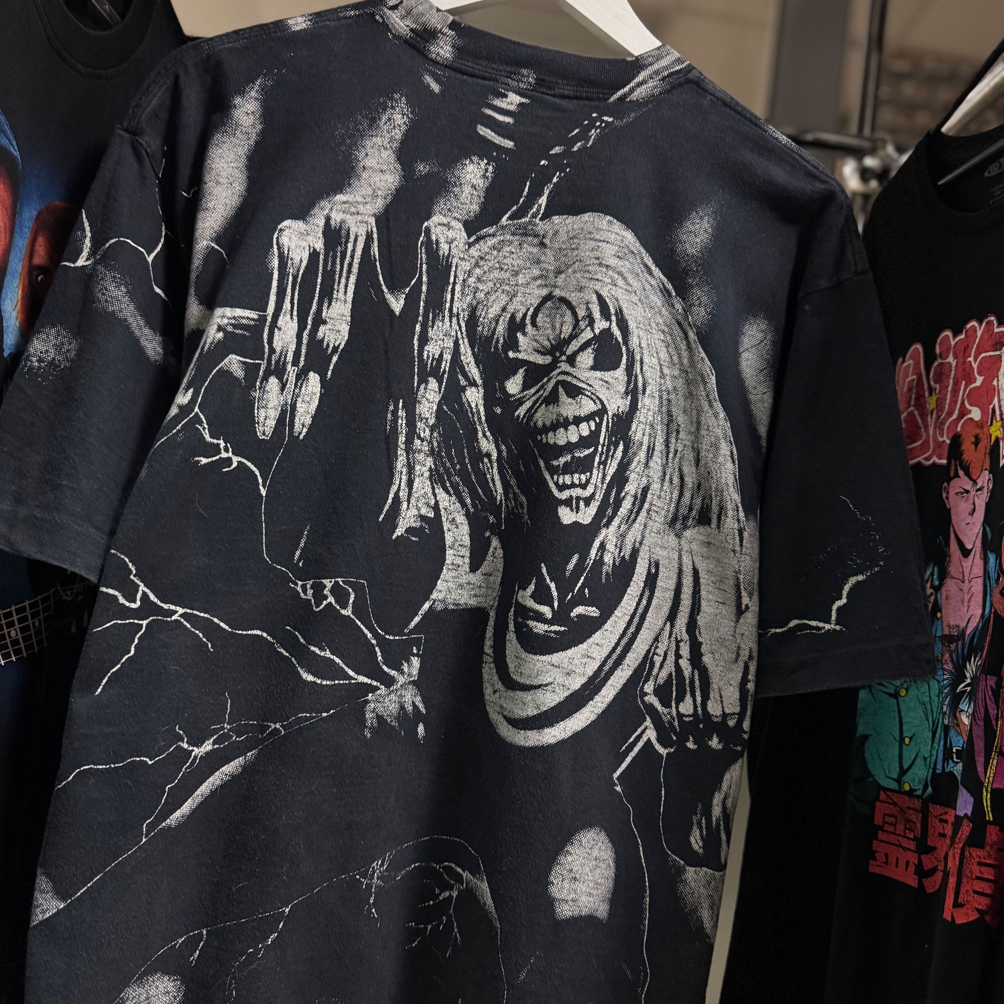 Band Tees 1992 Vintage Iron Maiden Devil European All Over Print Tee Size US XL / EU 56 / 4 - 8 Thumbnail