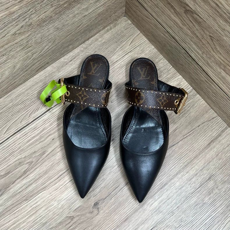 Louis Vuitton Louis Vuitton Sofia Black and Brown Pointed Toe Flats Size US 5.5 / IT 35.5 - 1 Thumbnail