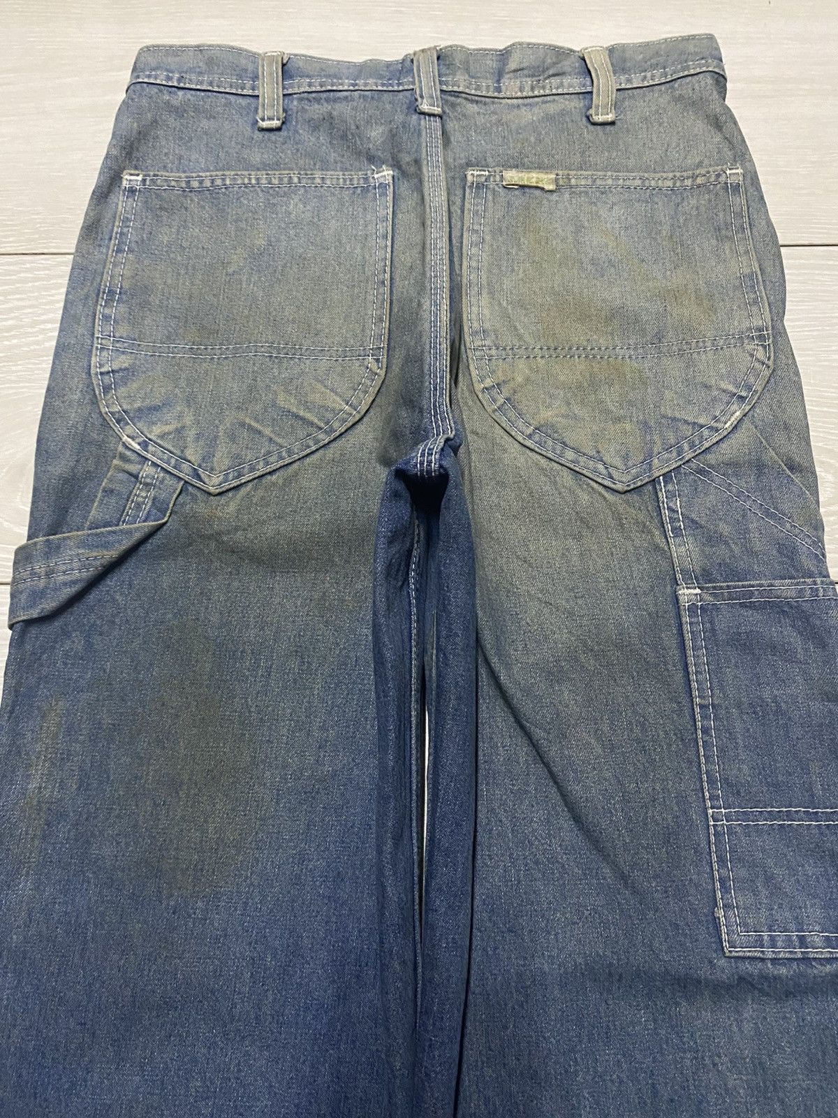 Japanese Brand Vintage Japanese Brand Grunge Patch Carpenter Loose Jeans Size US 27 - 4 Thumbnail