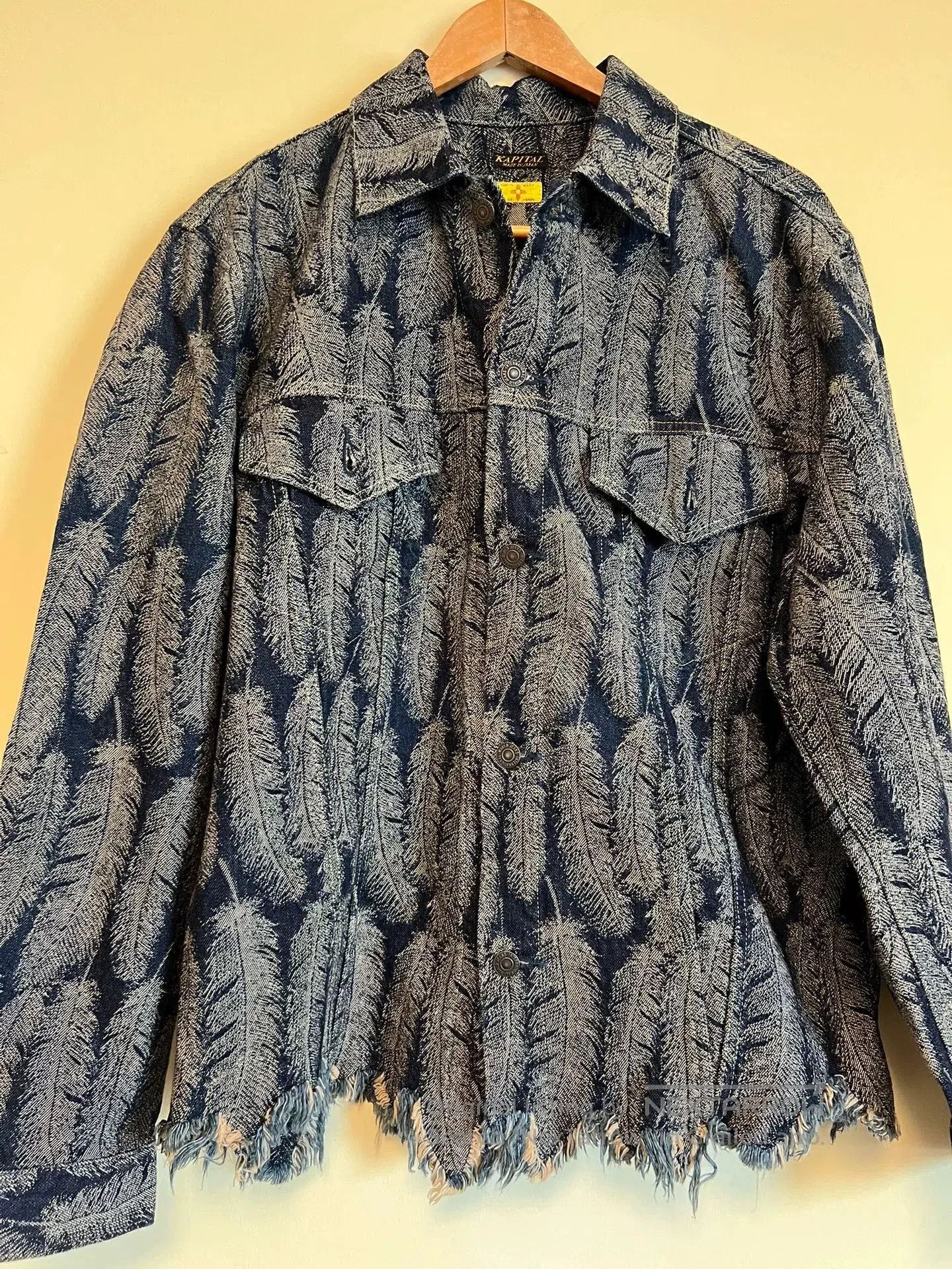 Kapital Kapital Feather Print Denim Jacket. Size US XL / EU 56 / 4 - 4 Thumbnail
