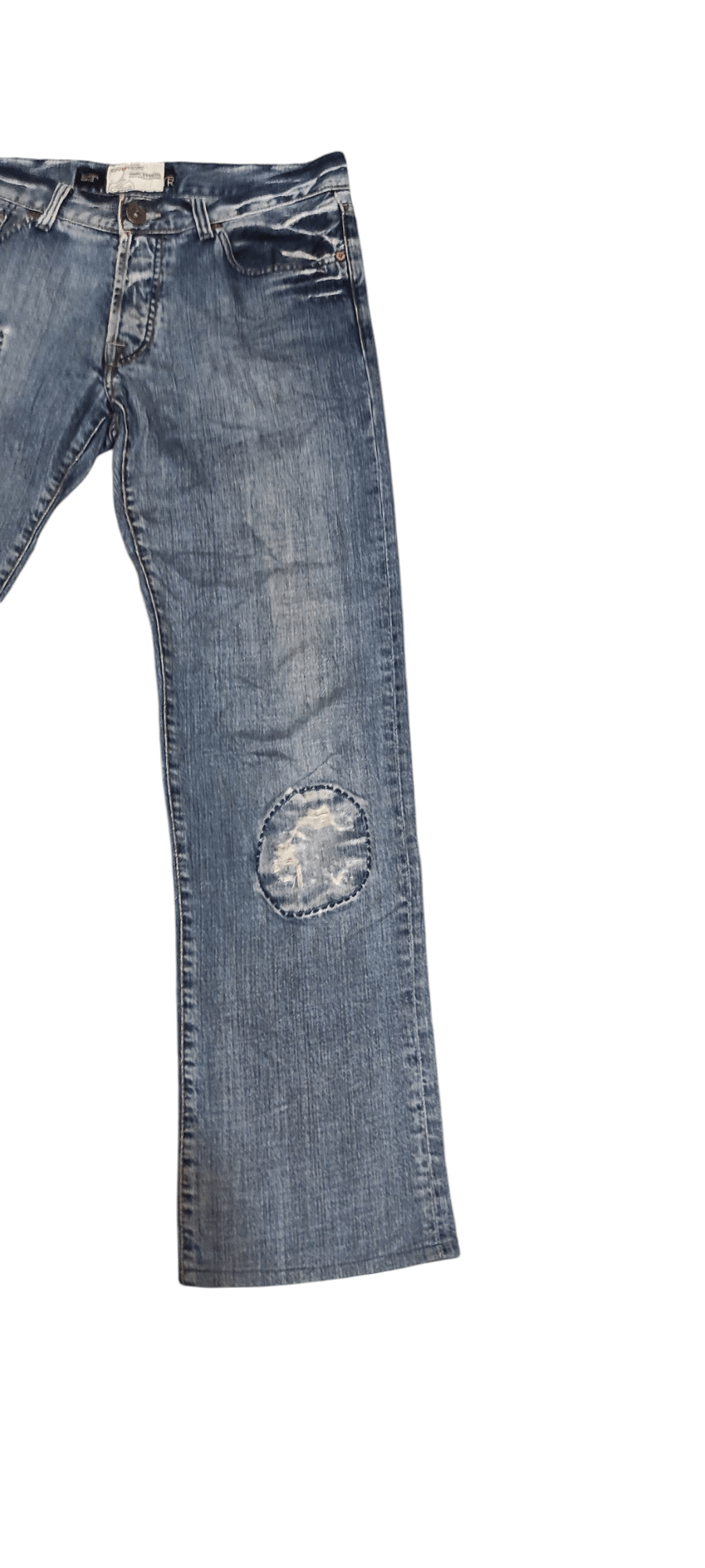Energie × If Six Was Nine Vintage Energie Distressed Patchwork Denim Size US 34 / EU 50 - 4 Thumbnail