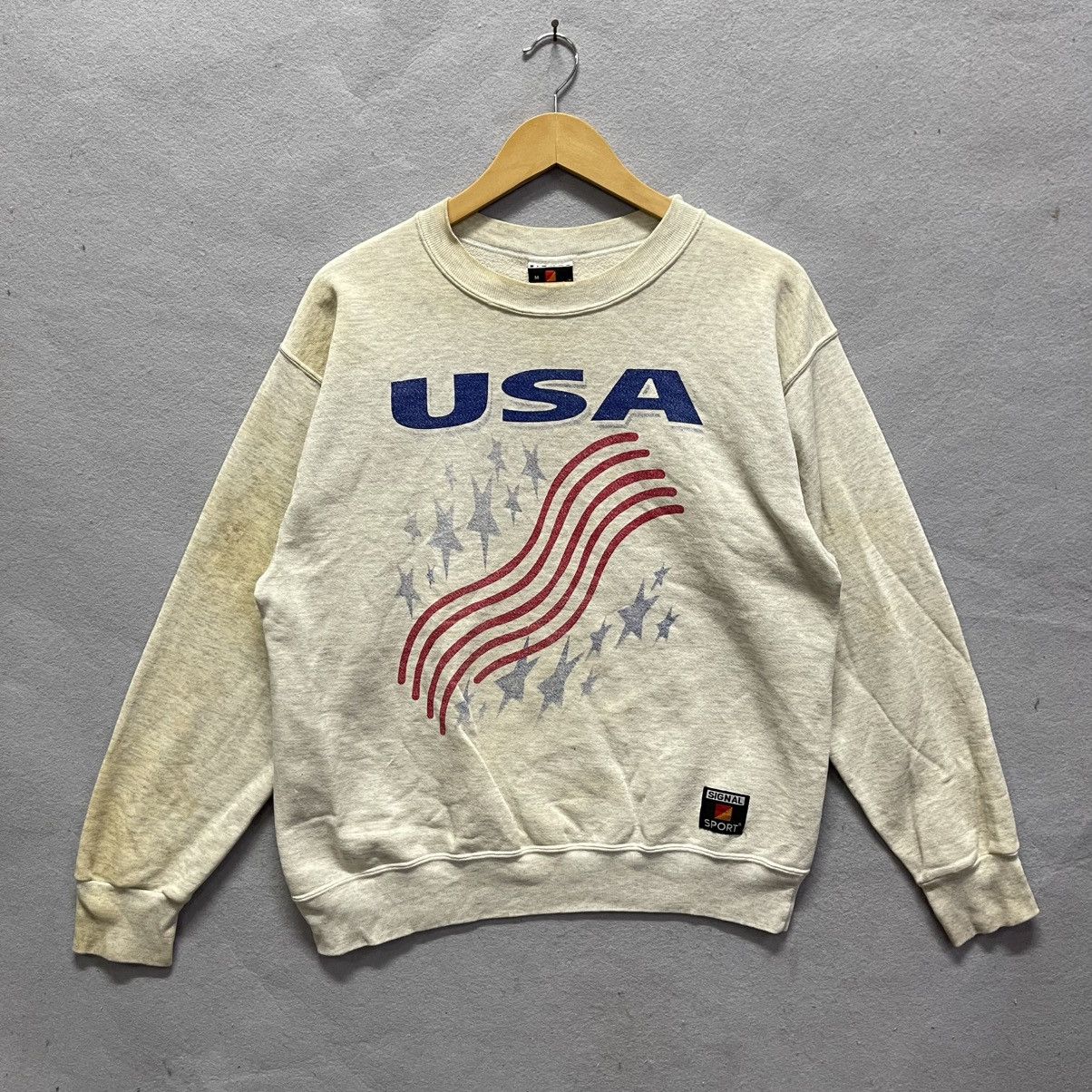 Signal Sport Vintage Signal Sports “USA Flag Stars & Stripes” Sweatshirt Size US M / EU 48-50 / 2 - 1 Thumbnail