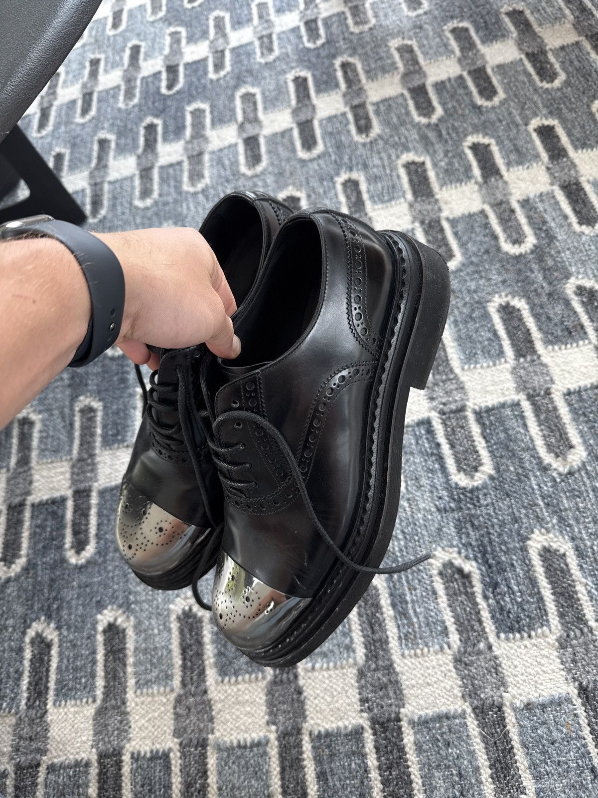 Dolce & Gabbana Dolce & Gabanna Brushed Calf Leather Derby Shoes Size US 9.5 / EU 42-43 - 4 Thumbnail