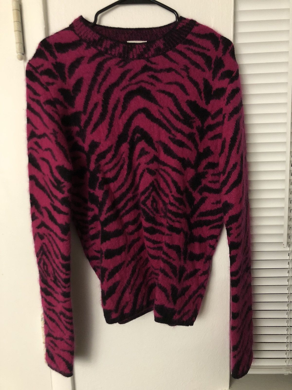 Saint Laurent Paris Saint Laurent Paris- pink and black tiger striped sweater Size US S / EU 44-46 / 1 - 1 Thumbnail