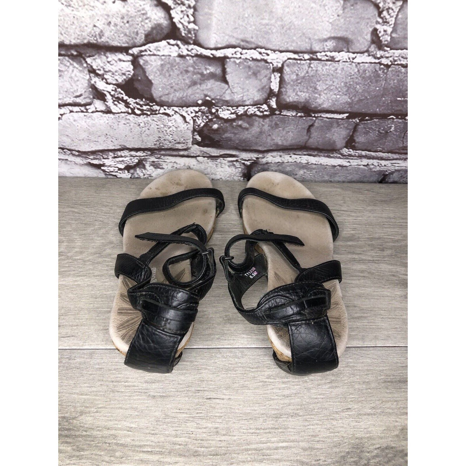 Patagonia Patagonia Black Leather Ankle Strap Cork Wedge Sandals Women Size US 6.5 / IT 36.5 - 5 Thumbnail