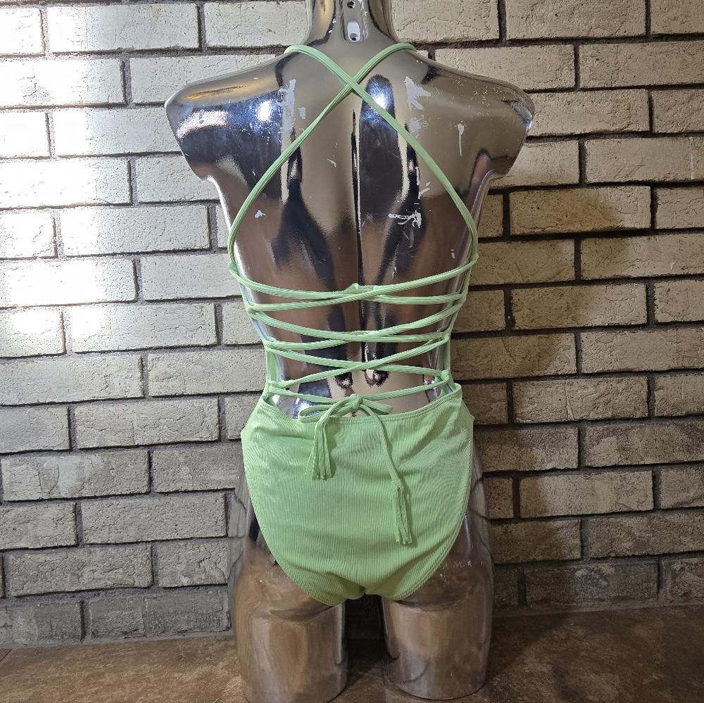 Shein Mint Back Laced Up SHEIN Monokini Size ONE SIZE - 2 Thumbnail