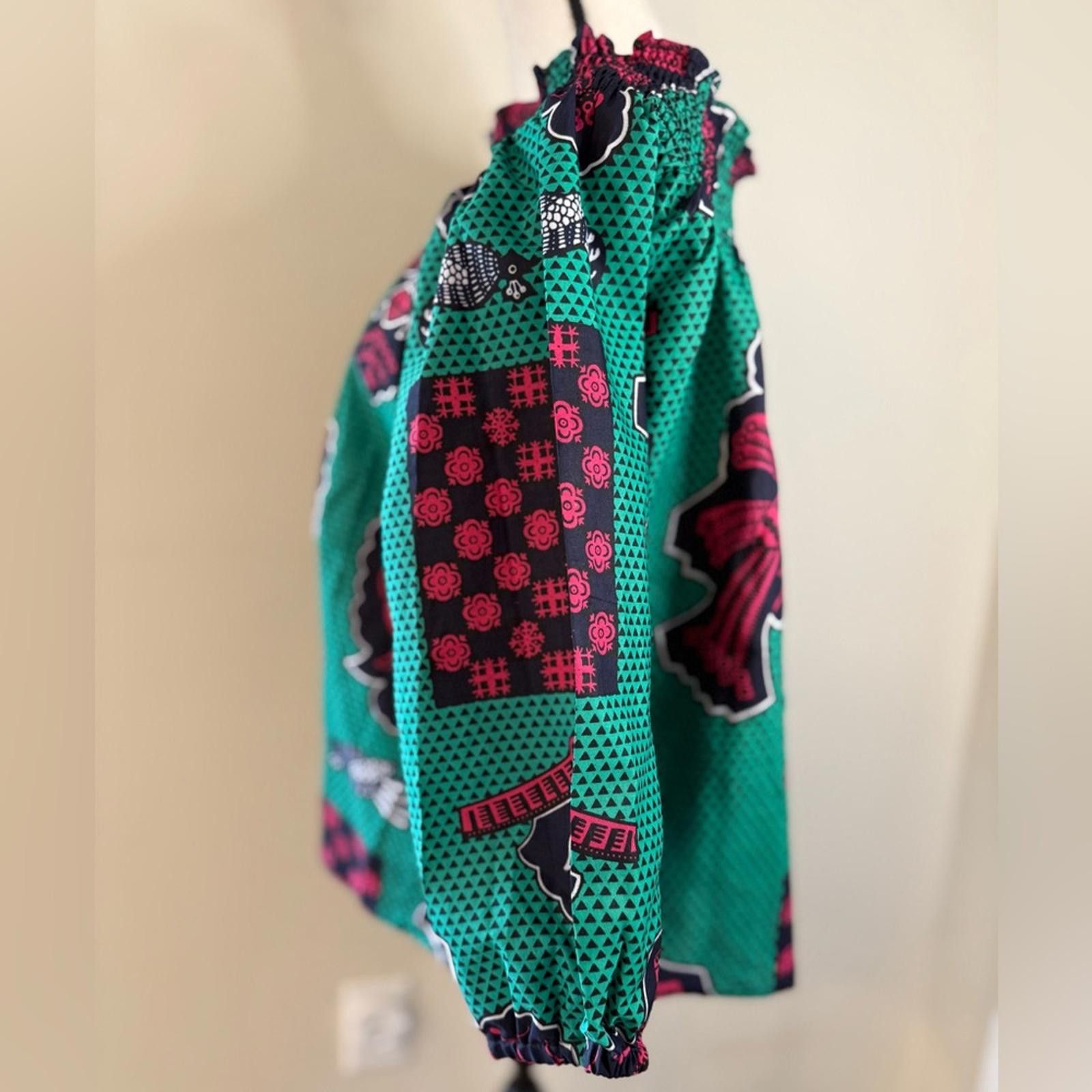 Other Handmade boho blouson top bird polka dot novelty print M/L Size M / US 6-8 / IT 42-44 - 4 Thumbnail