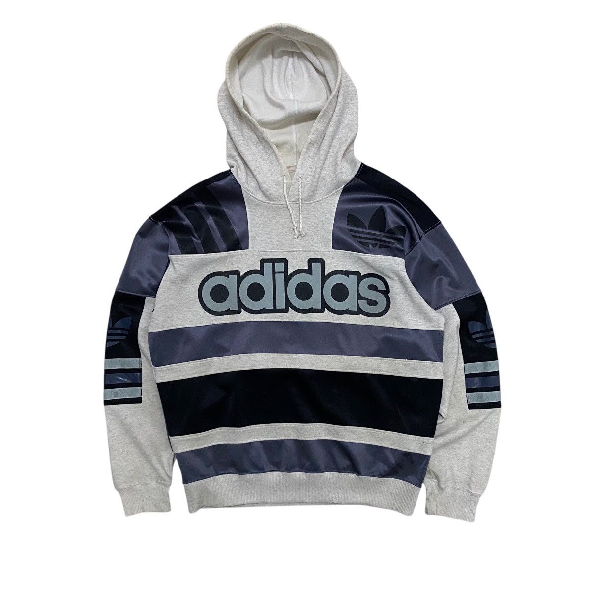 Adidas ☀️Vintage Adidas big logo trefoil sweatshirt hoodie japan Size US M / EU 48-50 / 2 - 2 Thumbnail