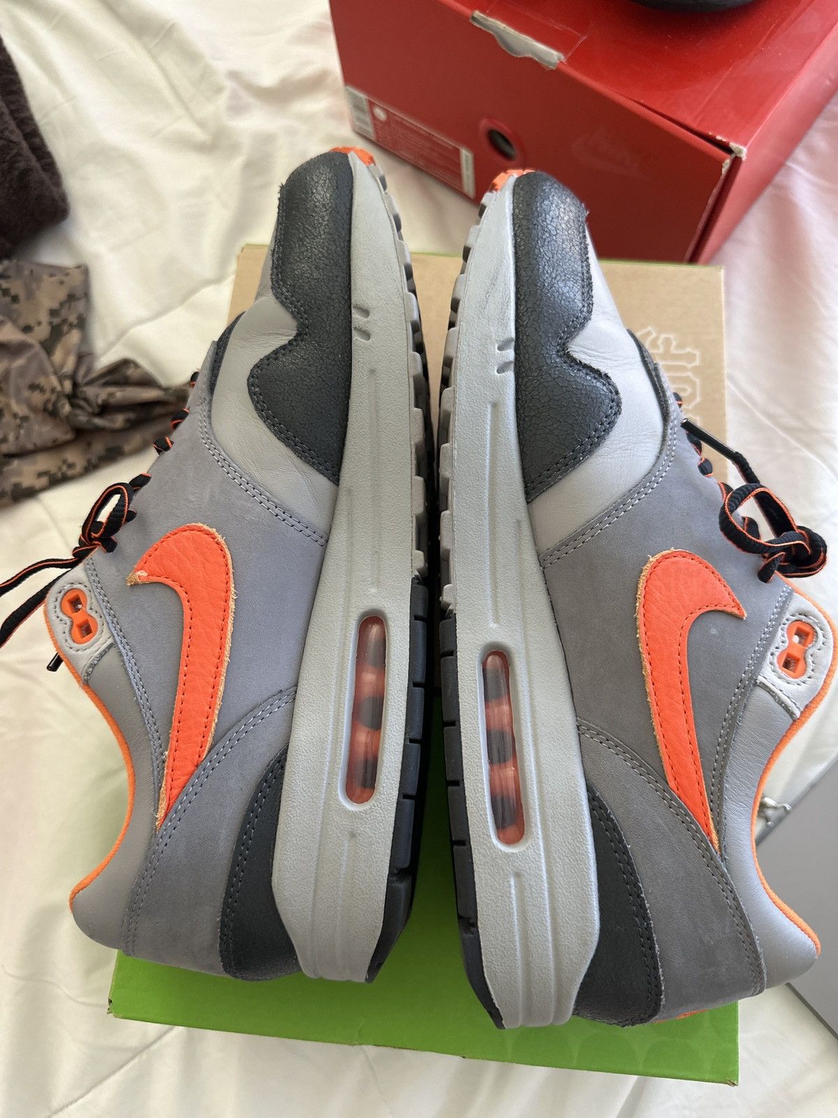 Huf × Nike HUF x Nike Air Max 1 Orange Size US 10.5 / EU 43-44 - 6 Thumbnail