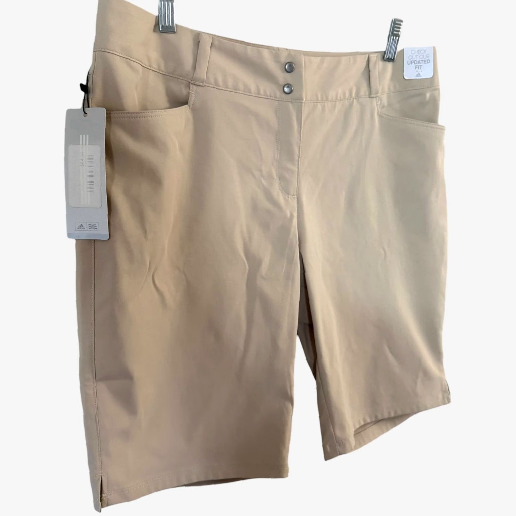 Adidas Adidas Bermuda Shorts Women 12 Tan Athletic Golf Casual Active NEW Performance Pockets Size 34" / US 12 / IT 48 - 3 Thumbnail