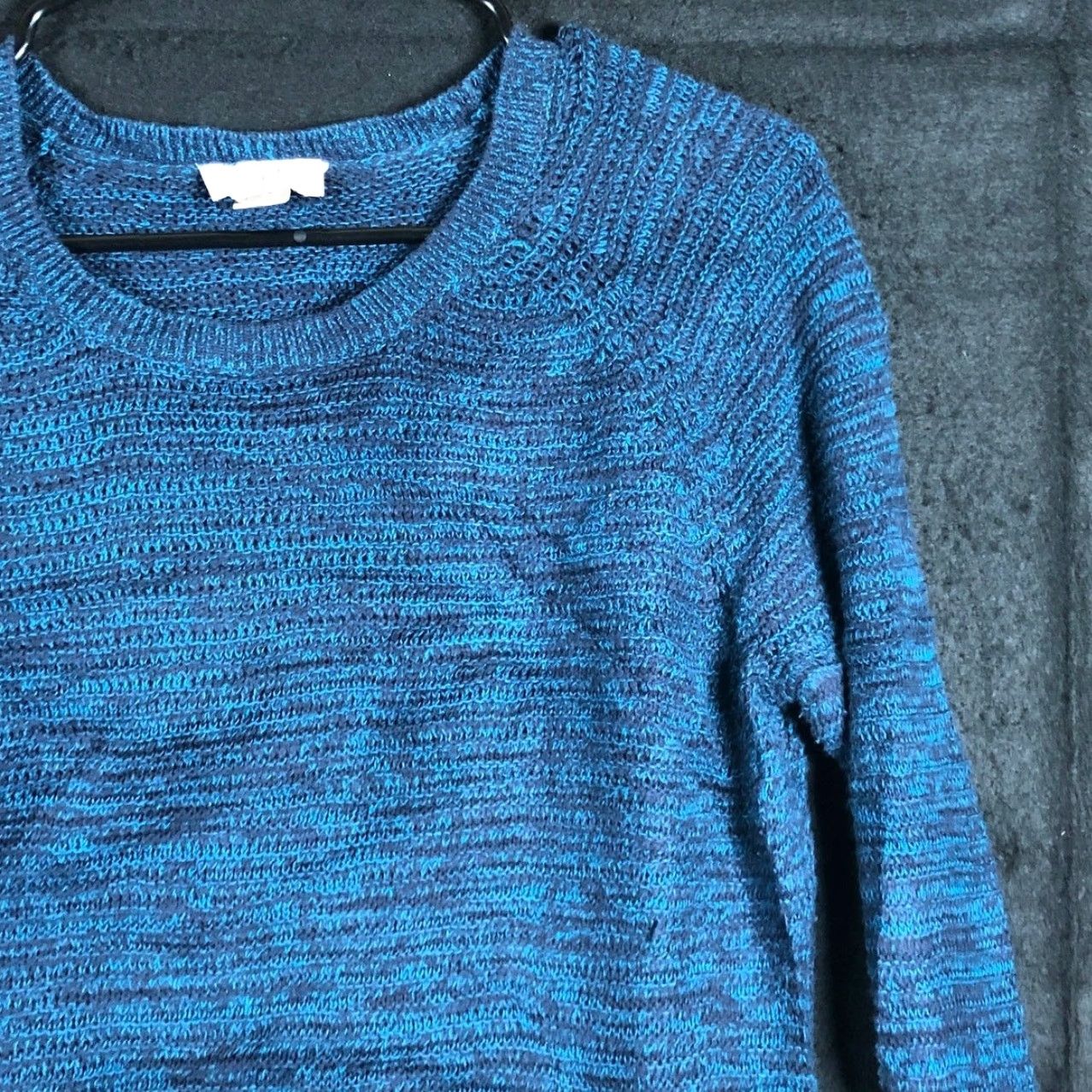 Loft LOFT Ann Taylor Womens Sweater Navy Blue Crew Long Sleeve 100% Cotton Large Size L / US 10 / IT 46 - 5 Thumbnail