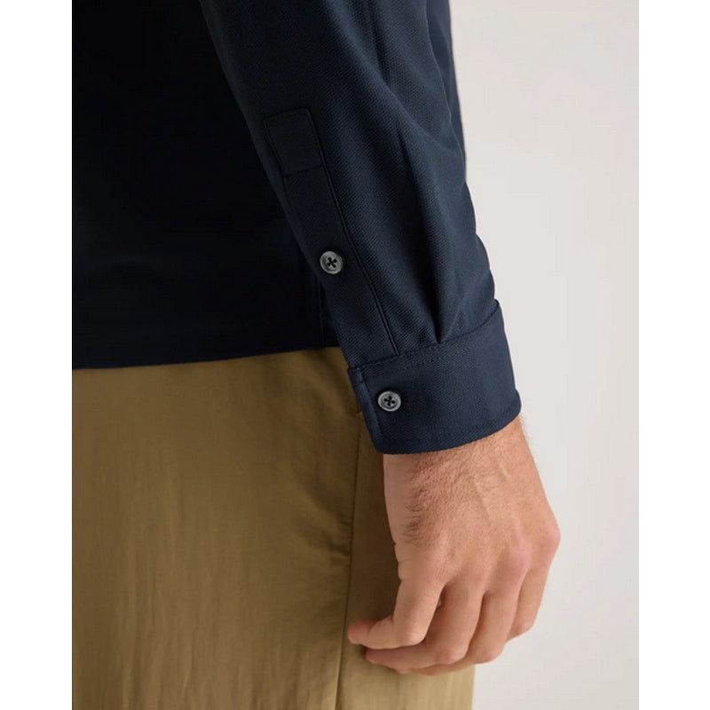 Quince QUINCE Men's Navy Blue ProPique Performance ButtonDown SizeS Size US S / EU 44-46 / 1 - 3 Thumbnail