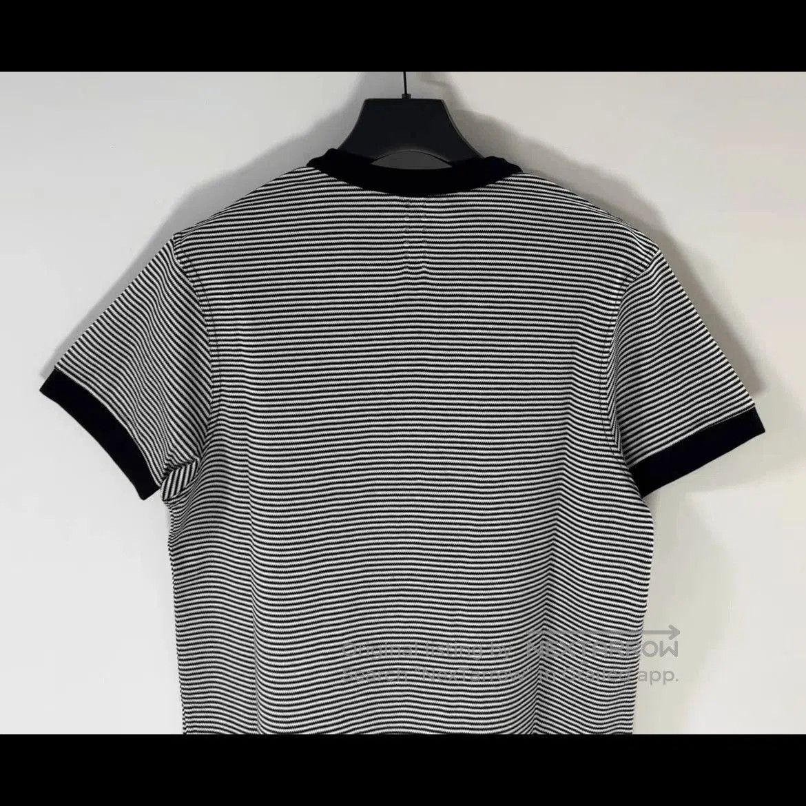 Saint Laurent Paris Saint Laurent Paris Henry Neck Grey Stripe Tee. Size US S / EU 44-46 / 1 - 4 Thumbnail