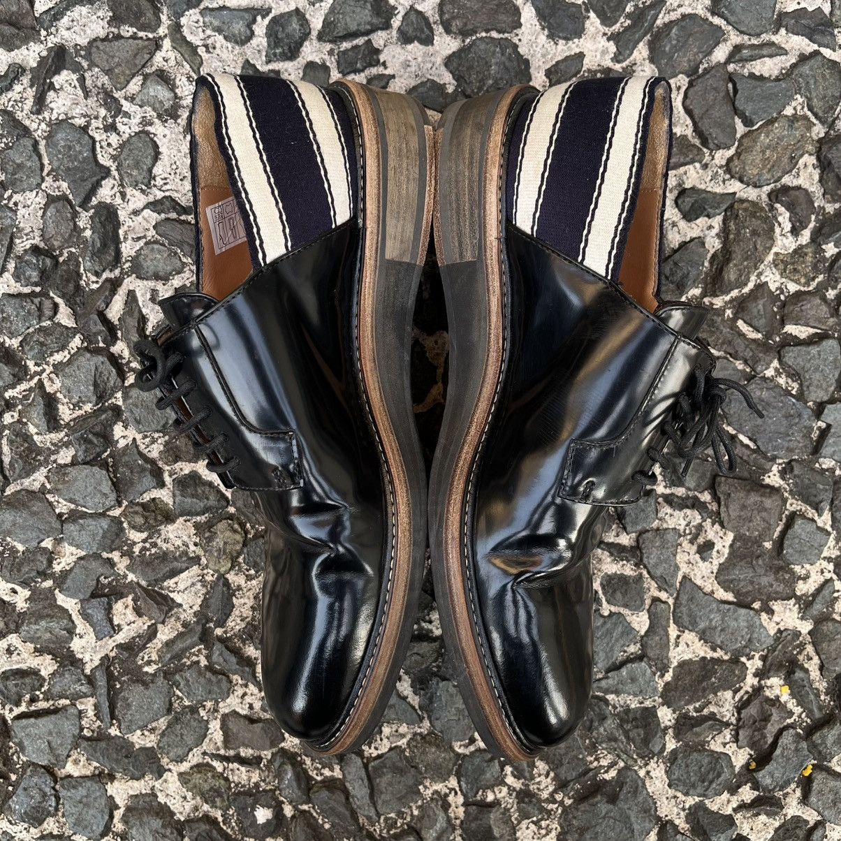 Dries Van Noten Dries Van Noten Striped Heel Panel Derby Shoes Size US 8 / EU 41 - 12 Thumbnail