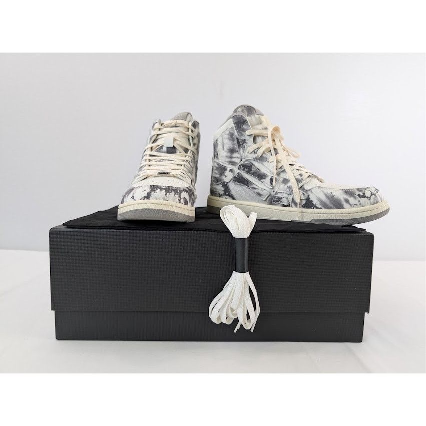 Amiri o1rshd1 Tie Dye Skel Hi Top Sneakers in Grey Size US 13 / EU 46 - 19 Thumbnail