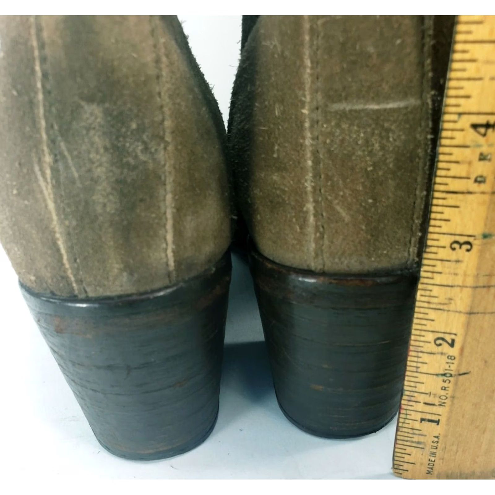 Diesel Diesel Pinky Women 8 39 Taupe Brown Suede Distressed Chelsea Side Zip Ankle Bootie Woman Boots Size US 8 / IT 38 - 6 Thumbnail