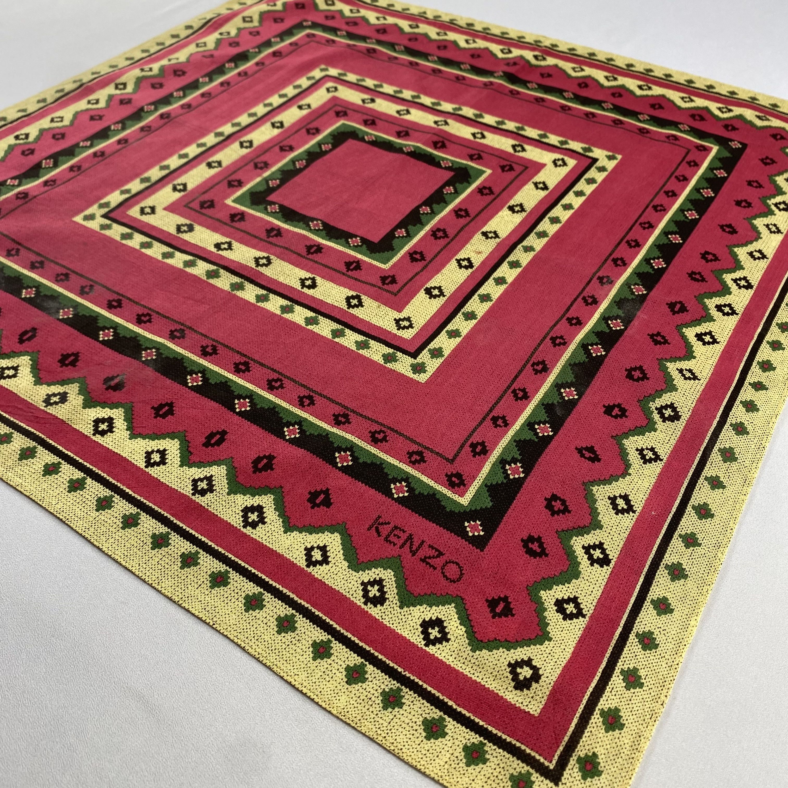 Kenzo × Vintage Kenzo Handkerchief / Neckerchief / Bandana-P1550 Size ONE SIZE - 2 Thumbnail