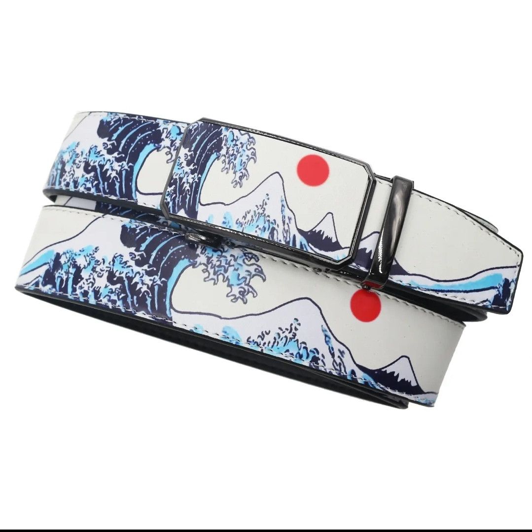 Japanese Brand Sea Sun Print Belt Size ONE SIZE - 3 Thumbnail